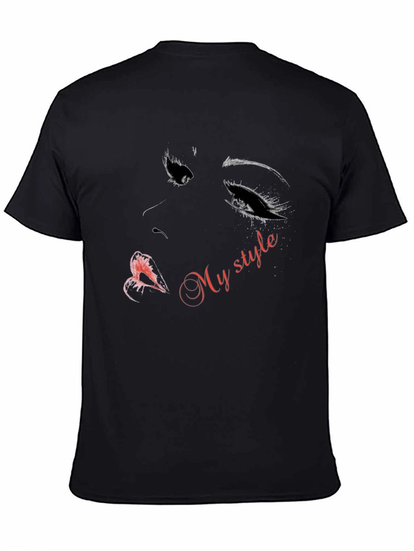Stylish My Style Graphic Print Black T-Shirt