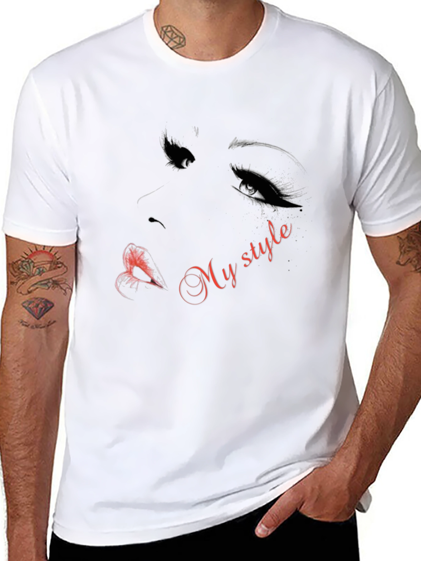 Stylish My Style Graphic Print Black T-Shirt