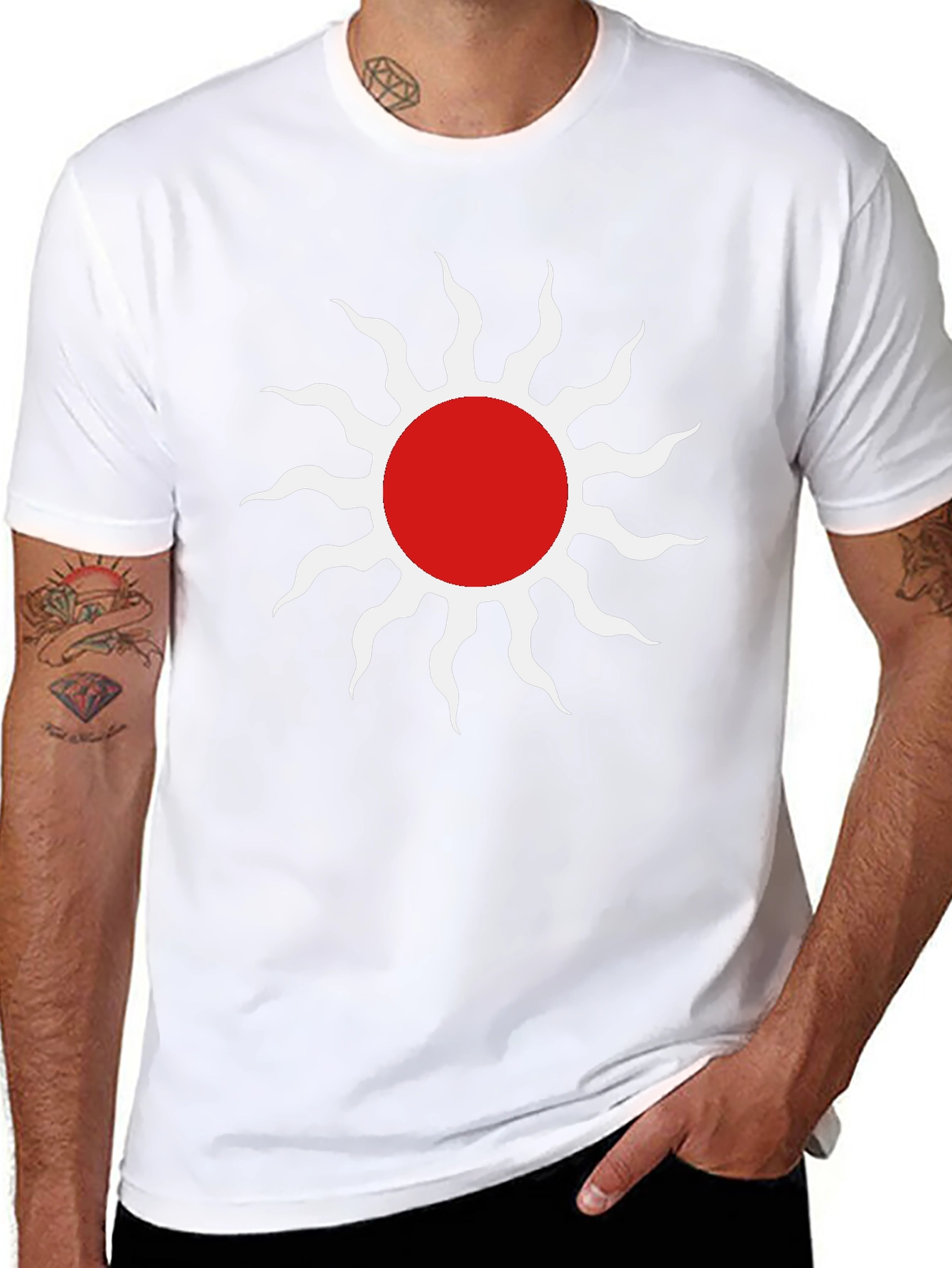 Sun Graphic Tee - Stylish Black T-Shirt
