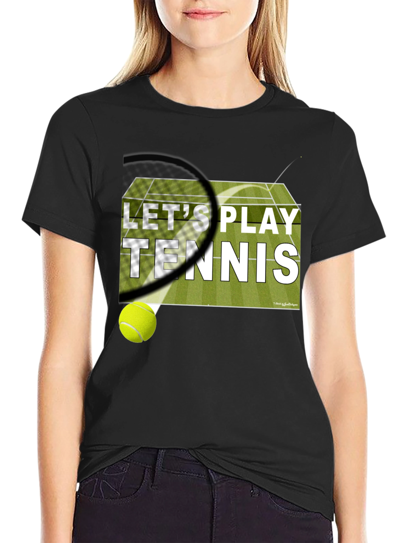 Lets Play Tennis Graphic T-Shirt