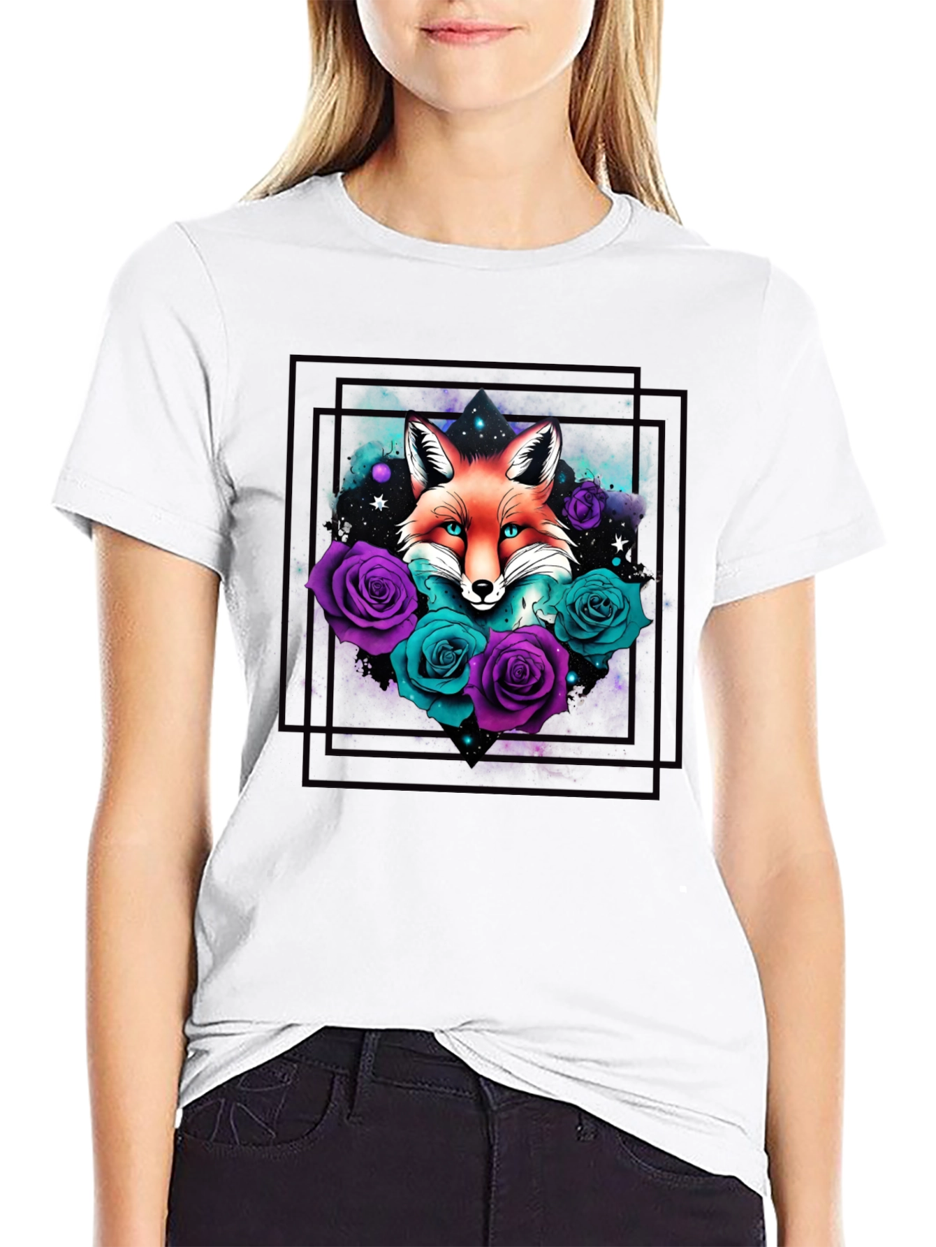 Mystic Fox & Roses Graphic Tee