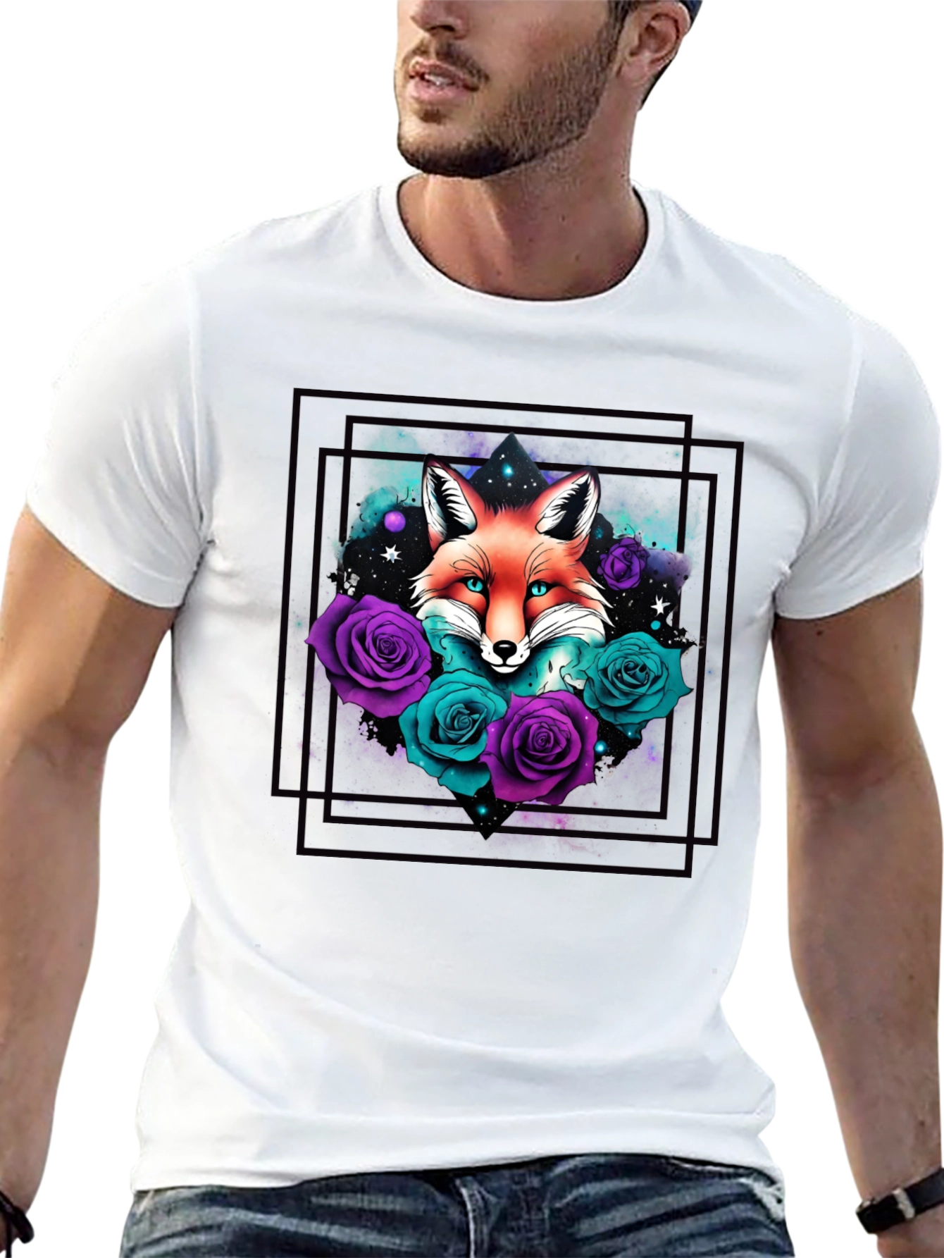 Mystic Fox & Roses Graphic Tee