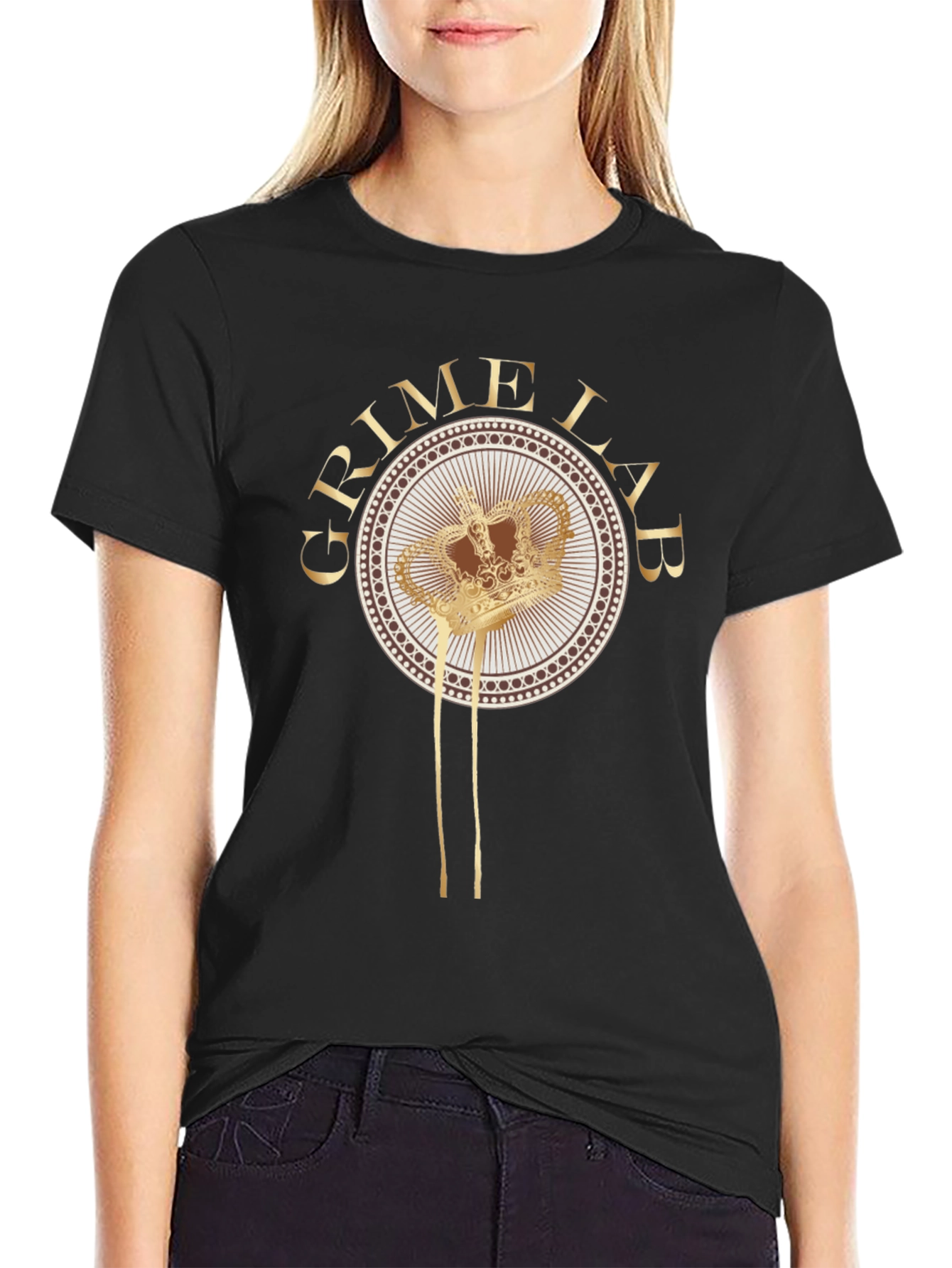 Grime Lab Crown Graphic Tee - Mens Black T-Shirt