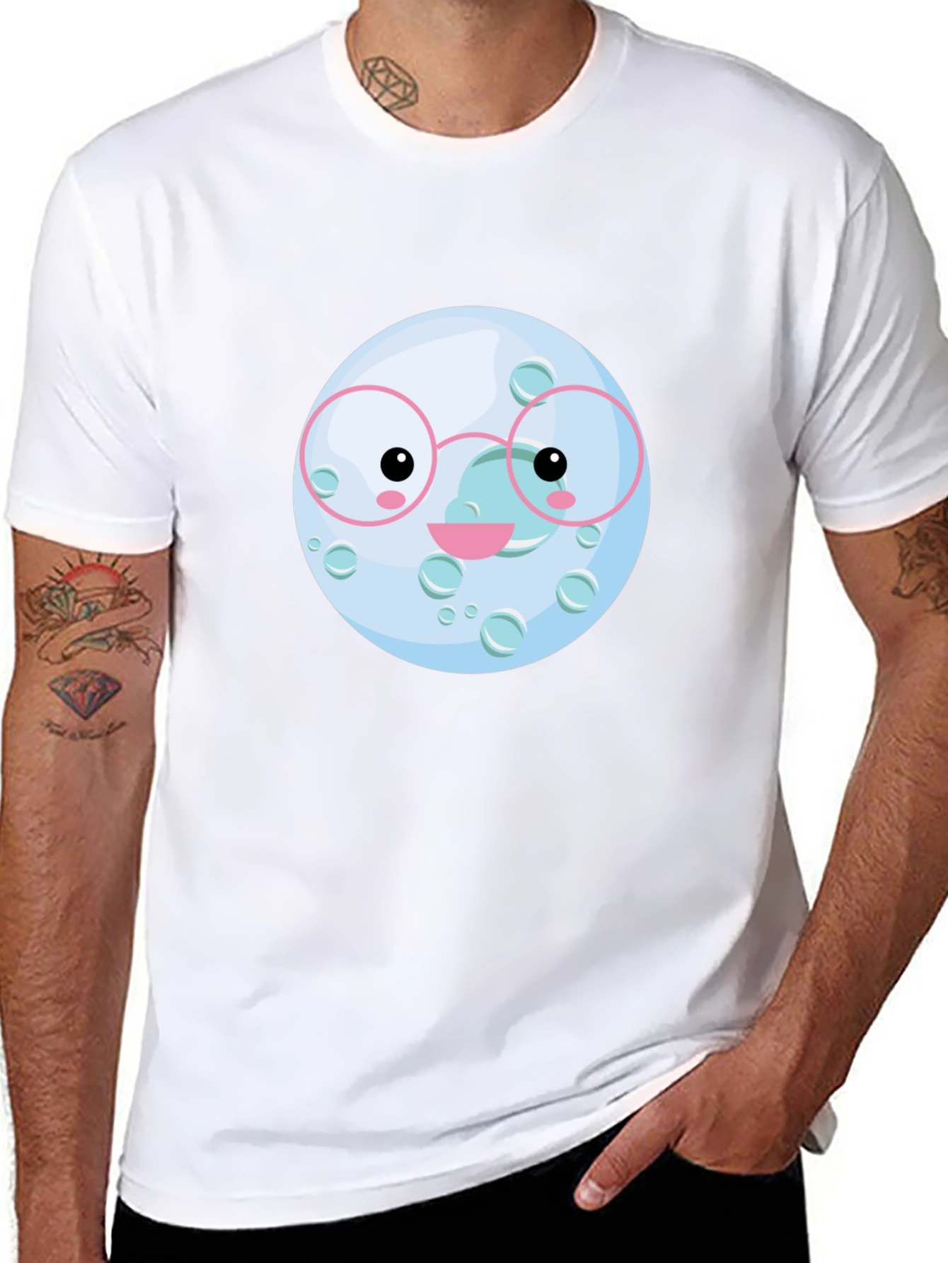 Cute Moon Face T-Shirt - Soft Cotton Tee
