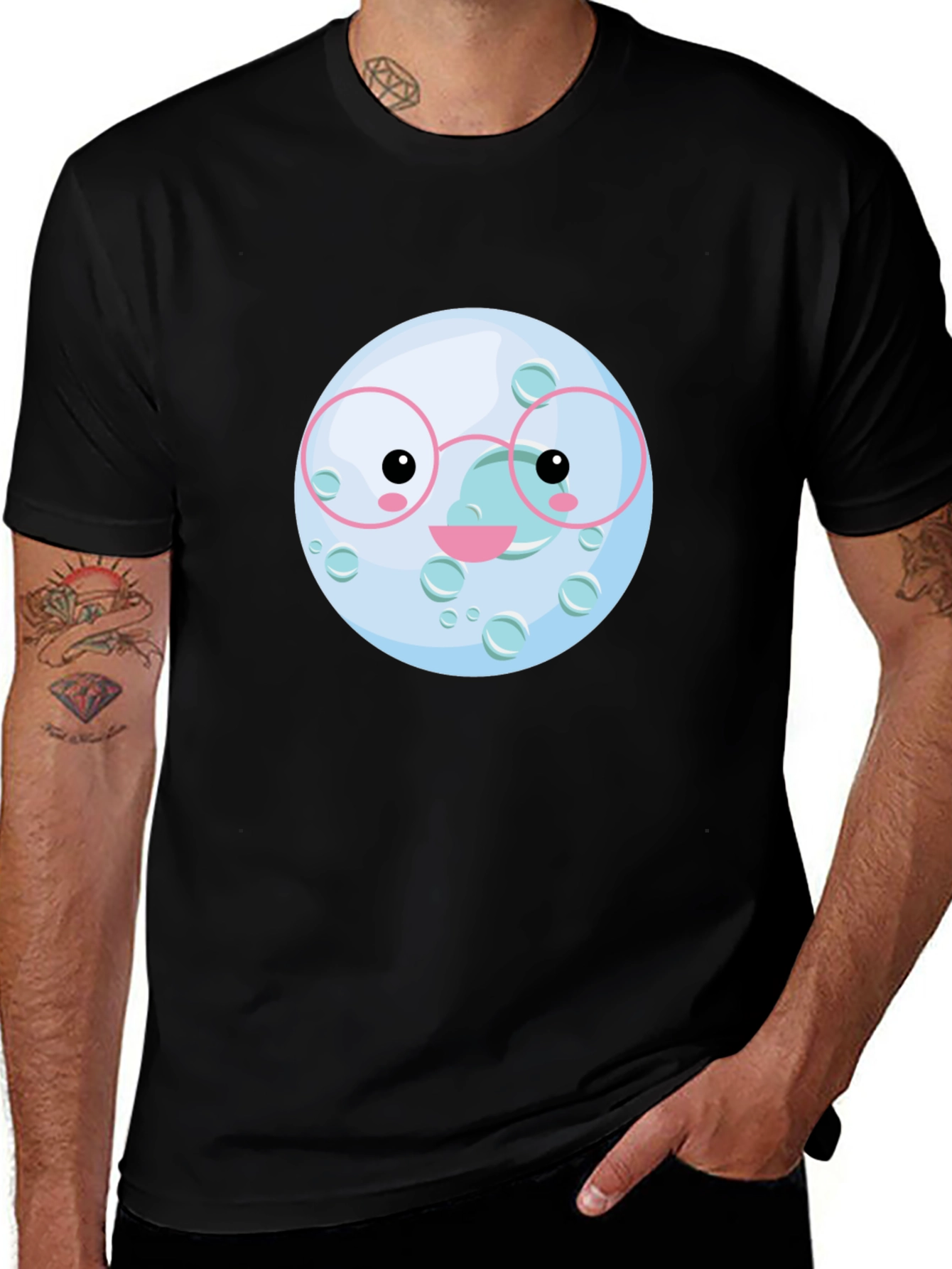 Cute Moon Face T-Shirt - Soft Cotton Tee