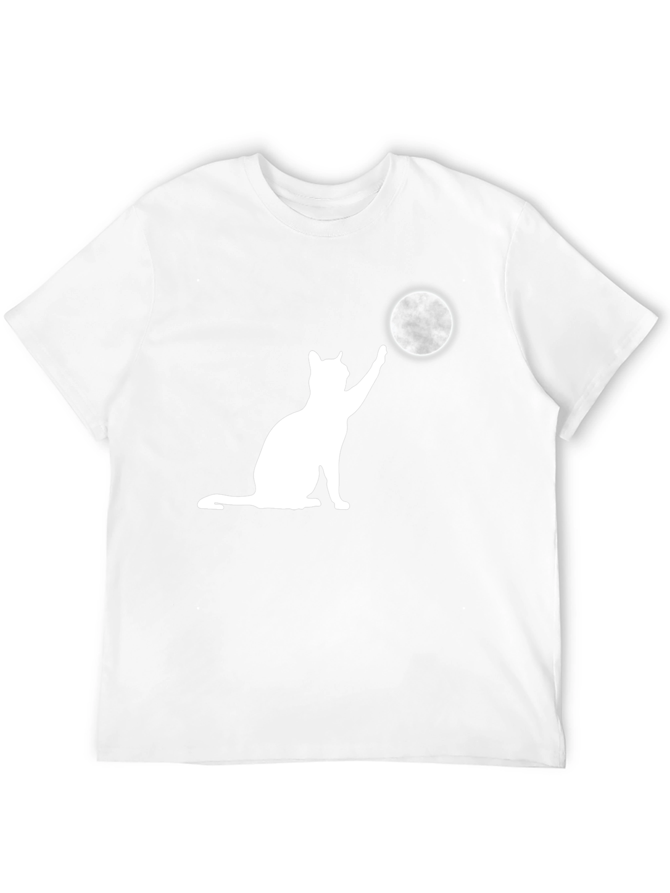 Cat Reaching for the Moon Graphic T-Shirt
