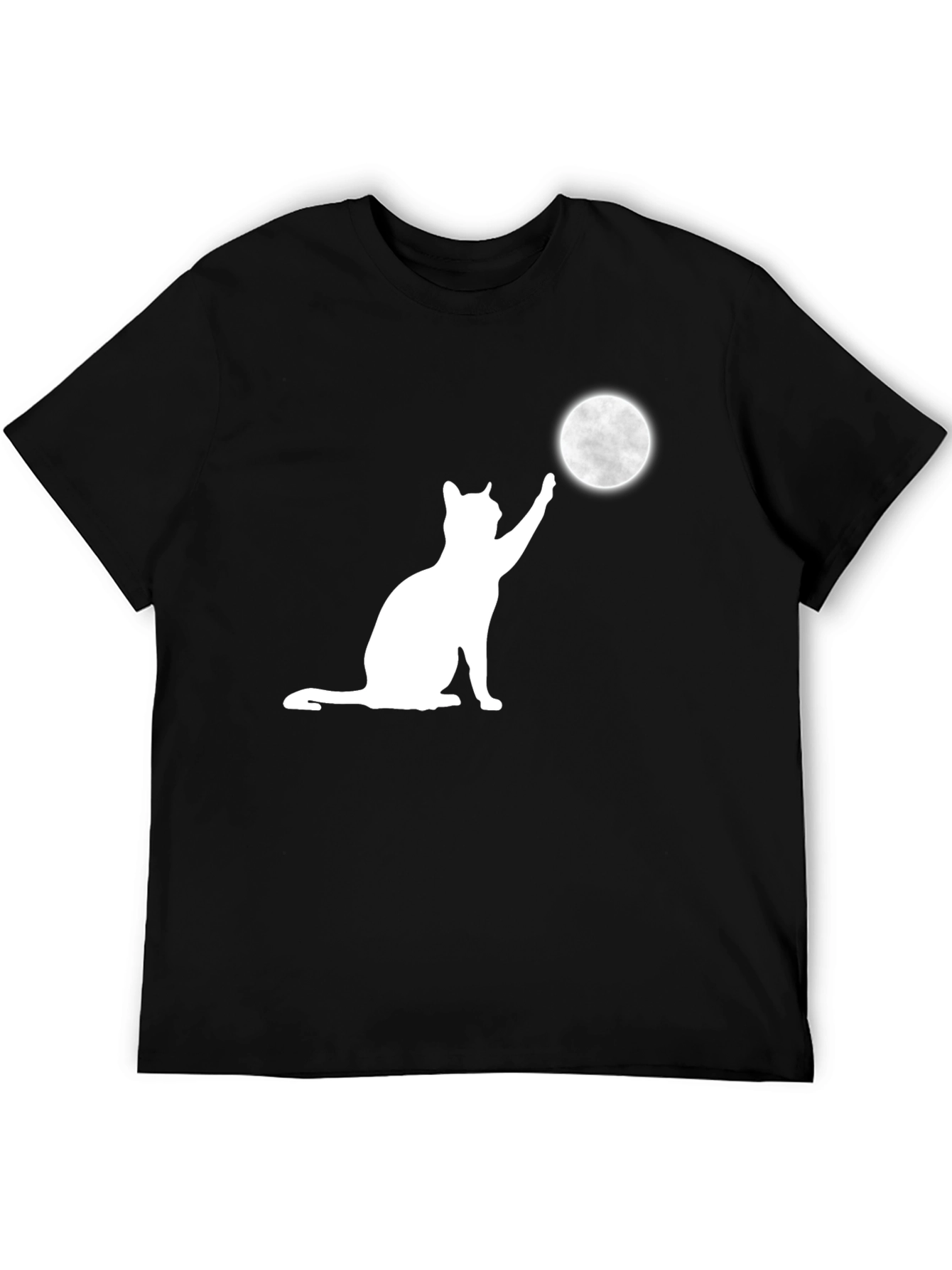 Cat Reaching for the Moon Graphic T-Shirt