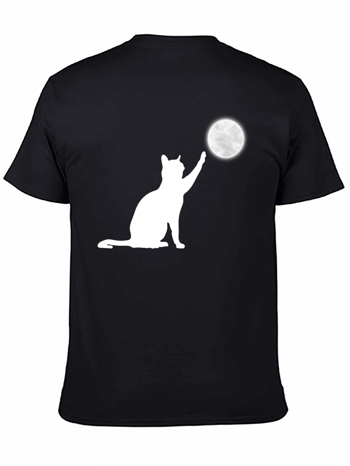 Cat Reaching for the Moon Graphic T-Shirt