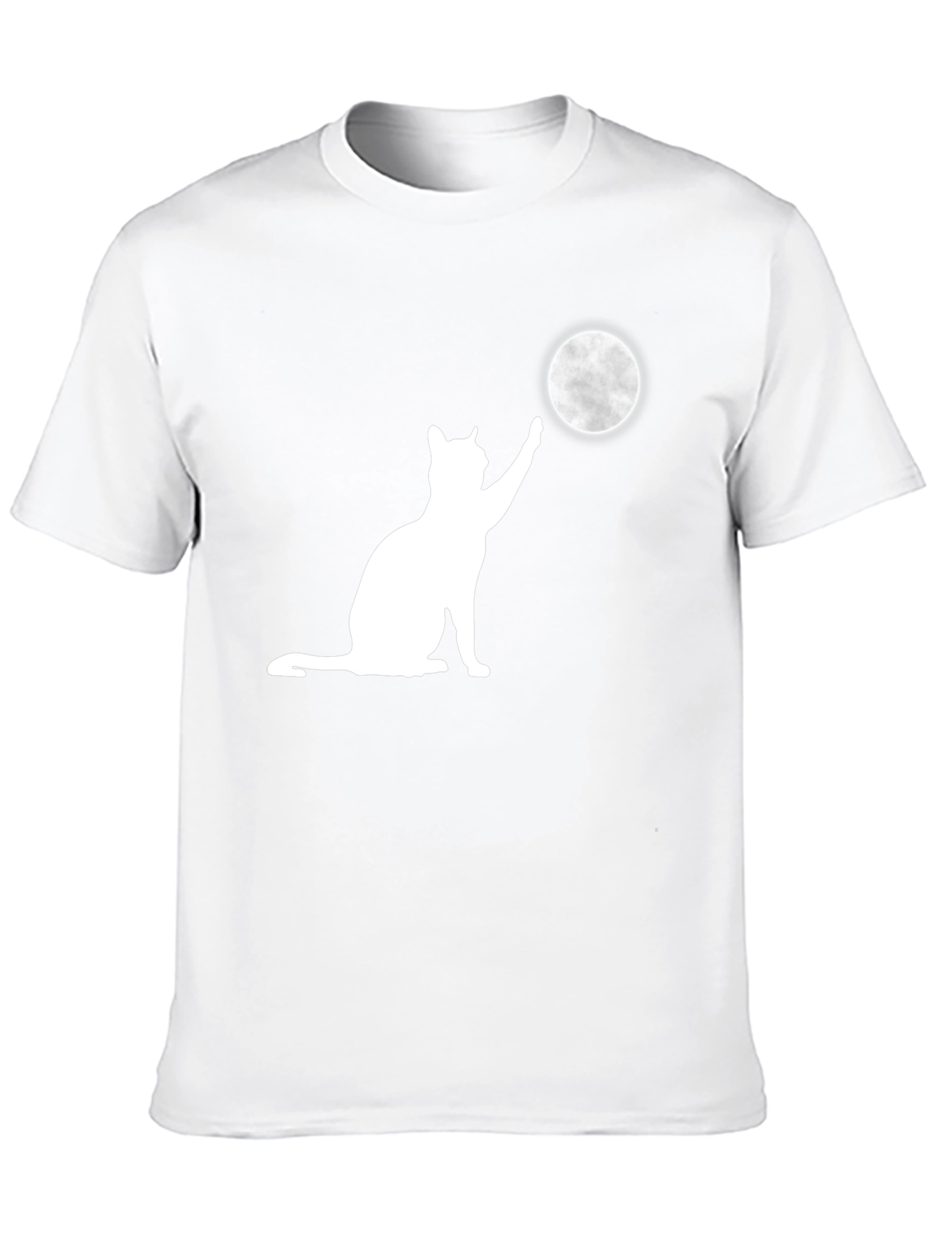 Cat Reaching for the Moon Graphic T-Shirt