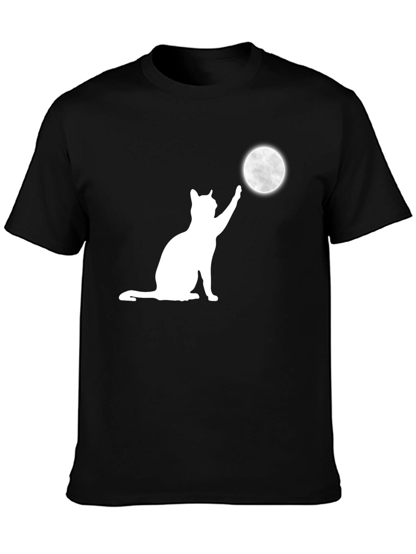 Cat Reaching for the Moon Graphic T-Shirt
