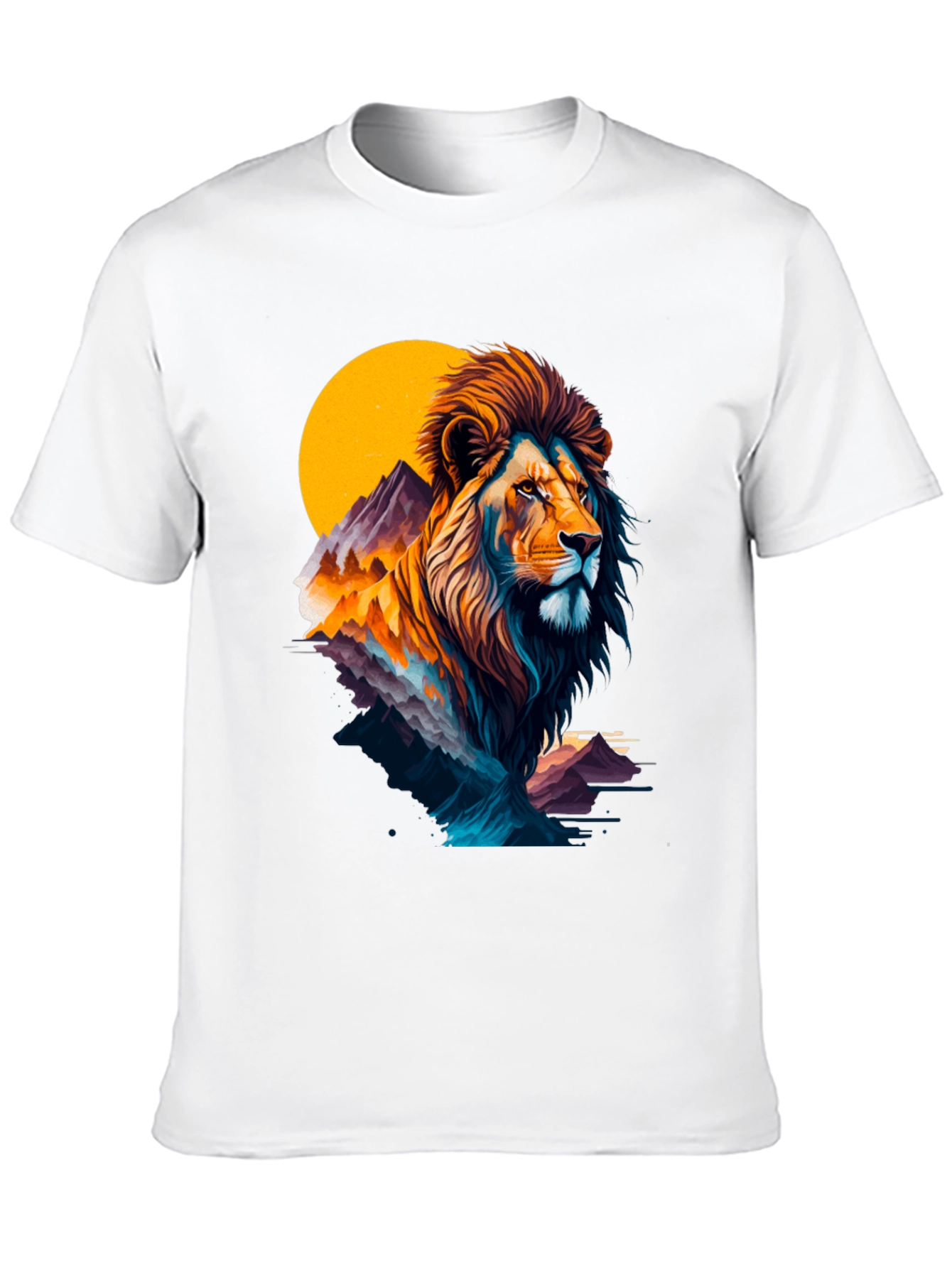Lion Mountain Graphic Tee - Nature Inspired Design