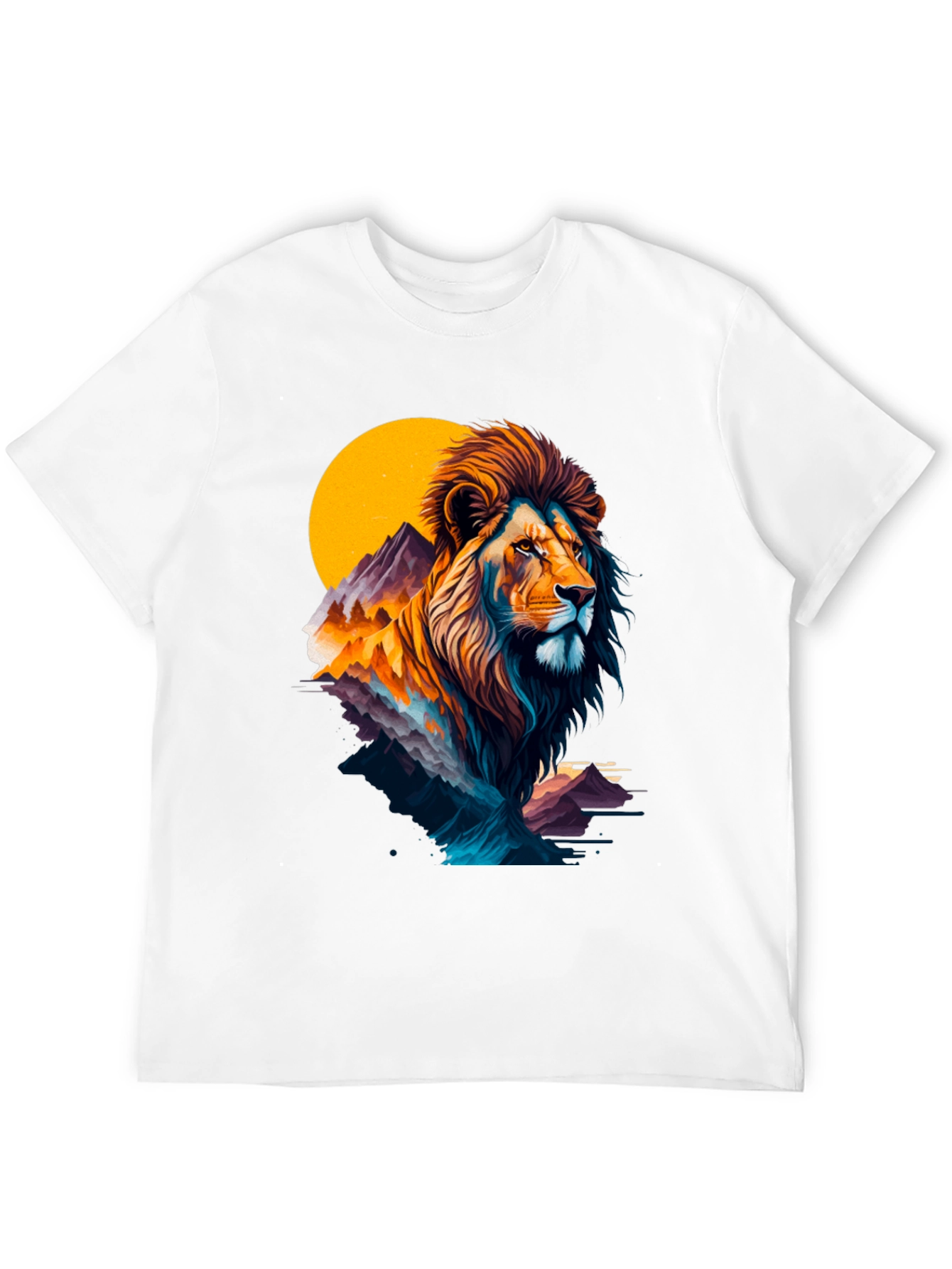 Lion Mountain Graphic Tee - Nature Inspired Design
