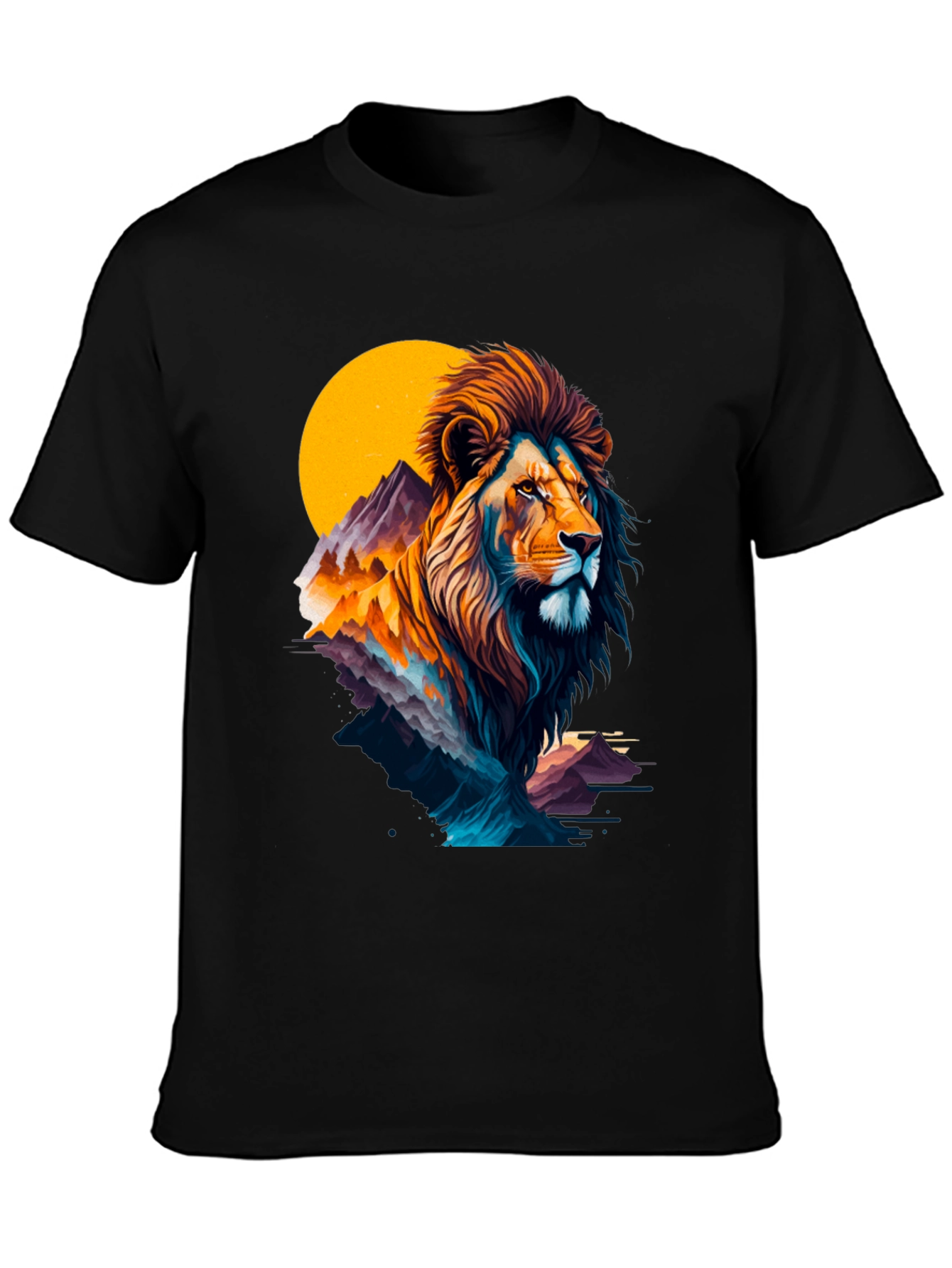 Lion Mountain Graphic Tee - Nature Inspired Design