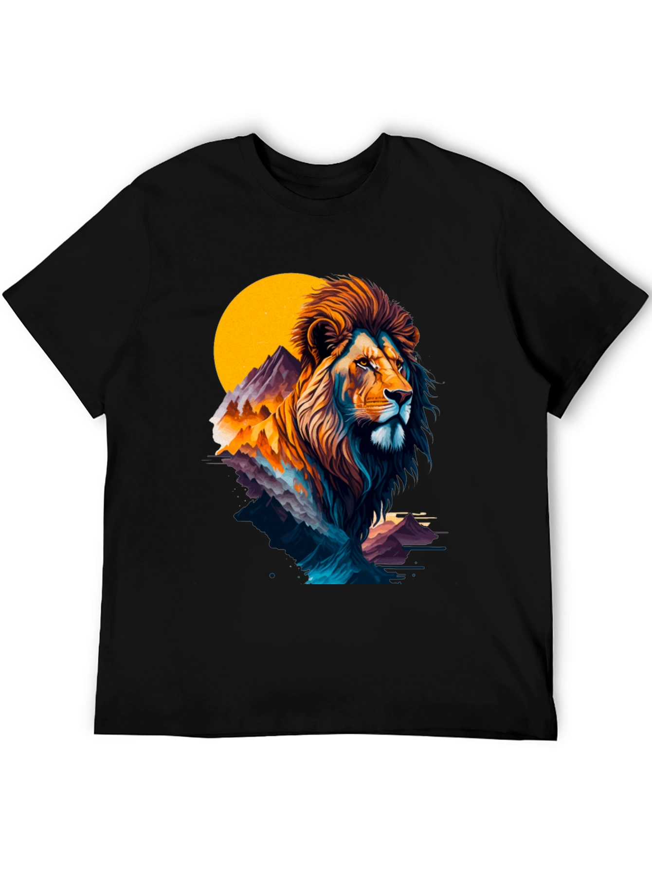 Lion Mountain Graphic Tee - Nature Inspired Design