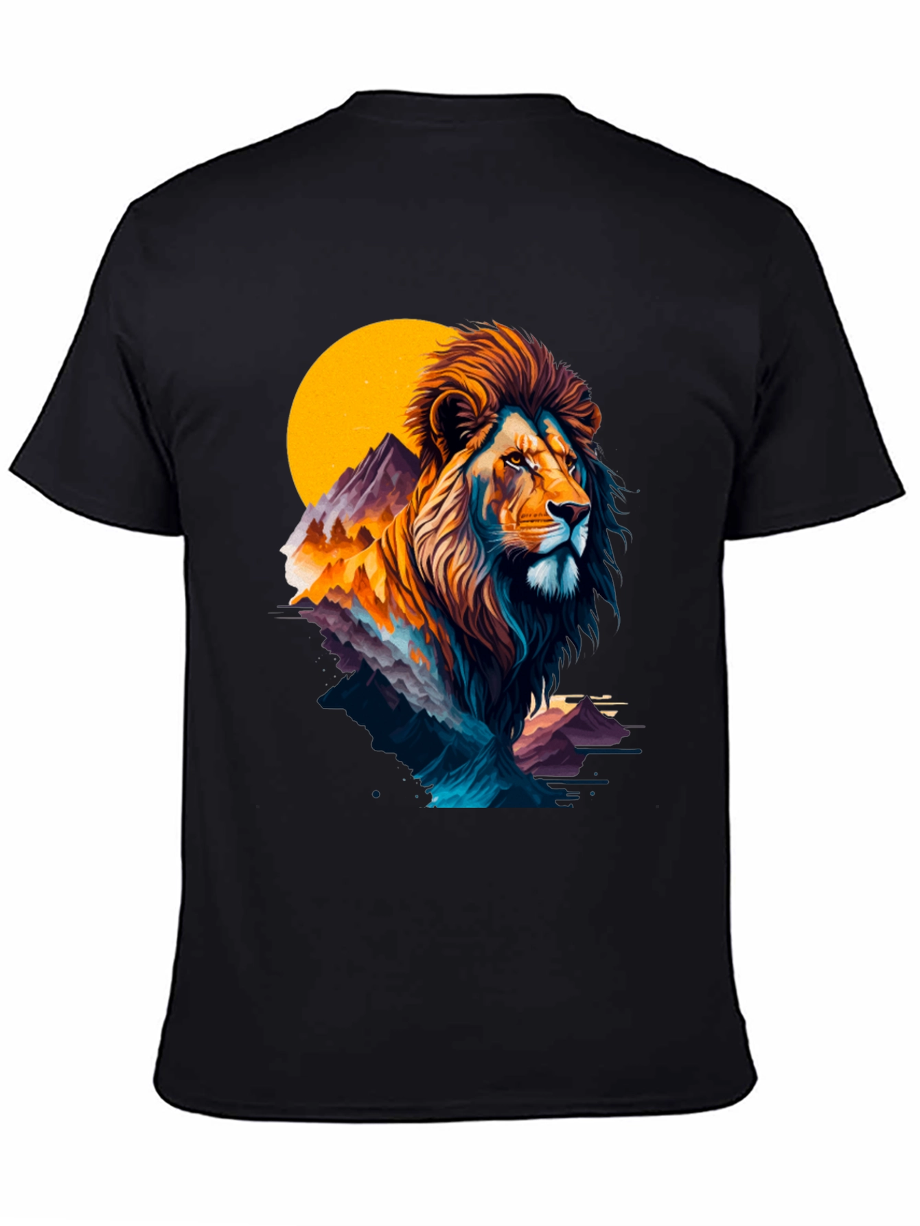 Lion Mountain Graphic Tee - Nature Inspired Design