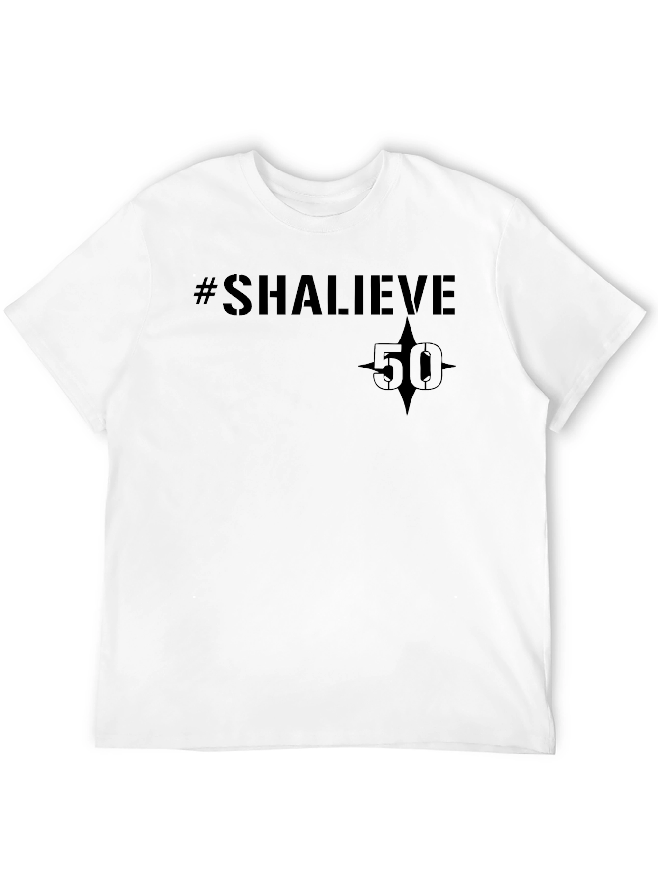Black #SHALIEVE 50 Graphic Tee Shirt