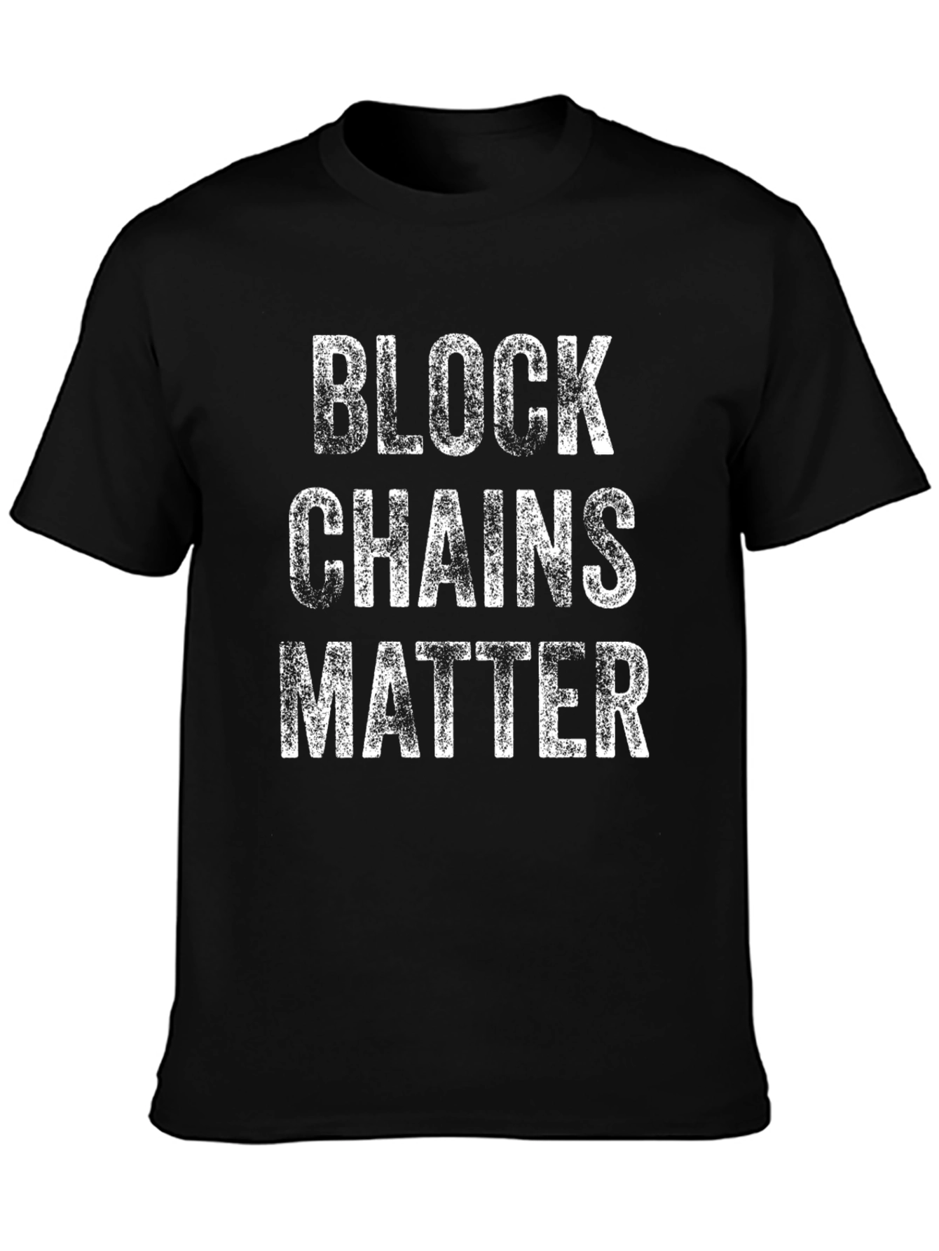 Blockchains Matter Graphic Tee - Black Cotton T-Shirt