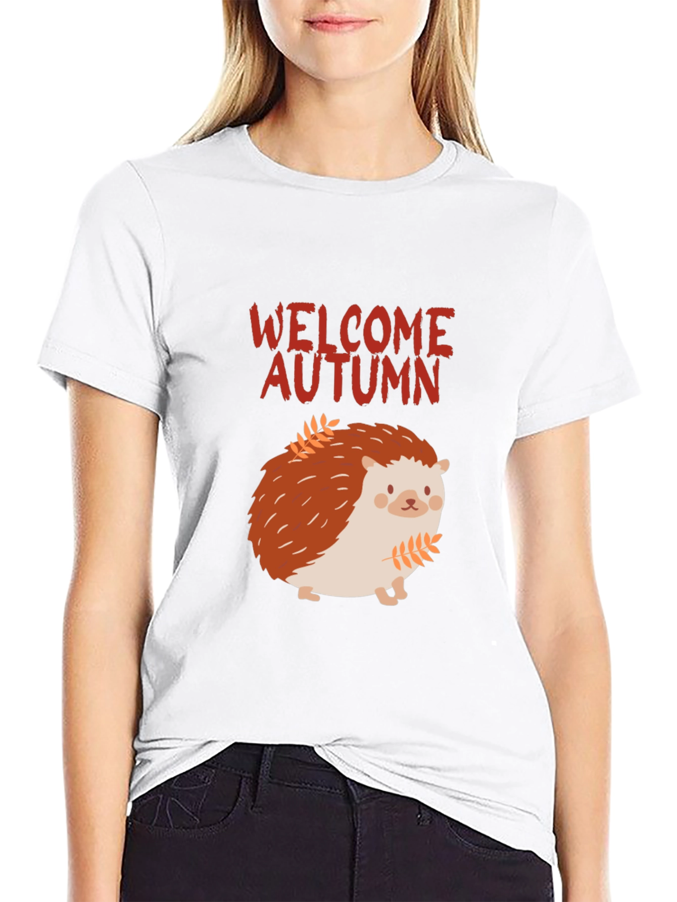 Welcome Autumn Hedgehog Graphic Tee