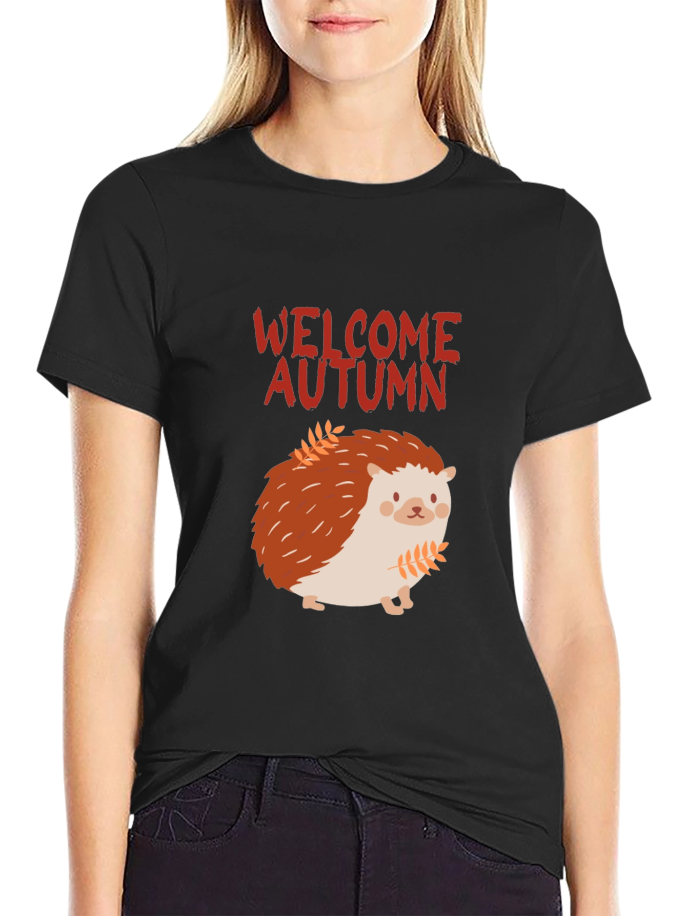 Welcome Autumn Hedgehog Graphic Tee