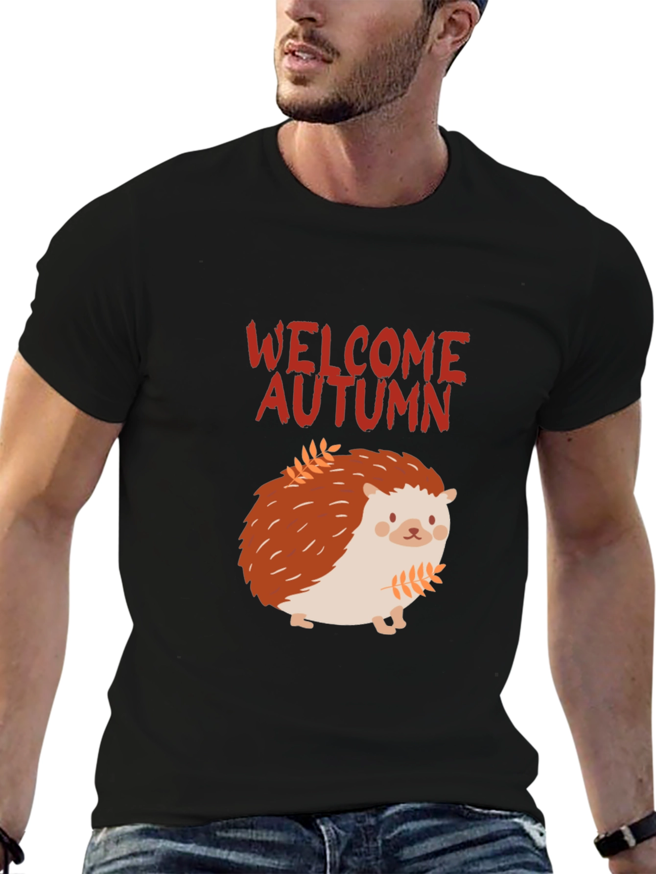 Welcome Autumn Hedgehog Graphic Tee