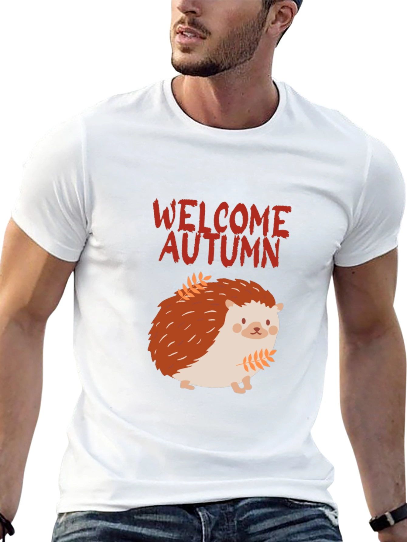 Welcome Autumn Hedgehog Graphic Tee
