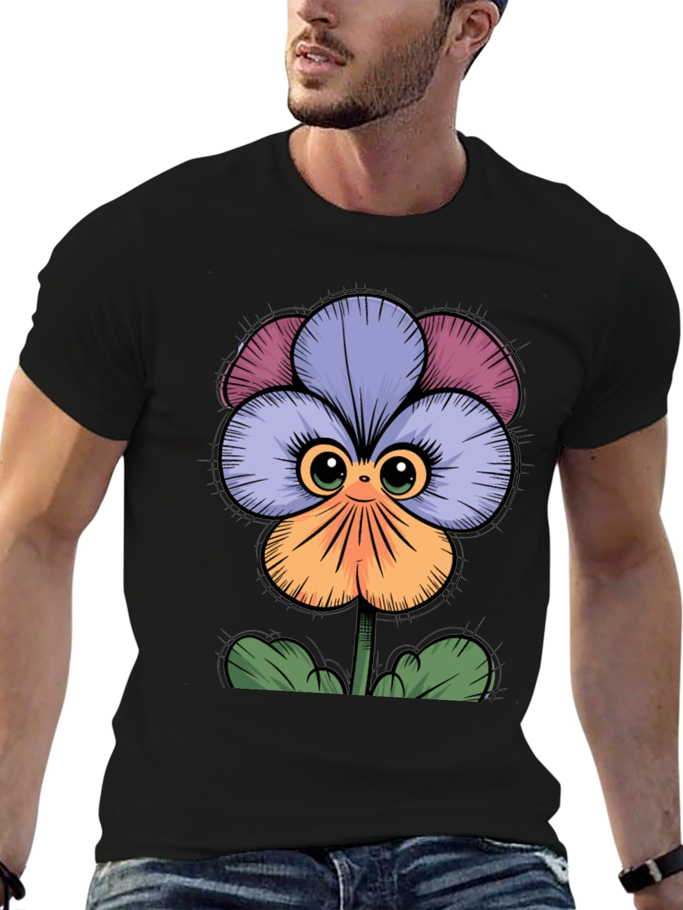 Cute Flower Graphic T-Shirt