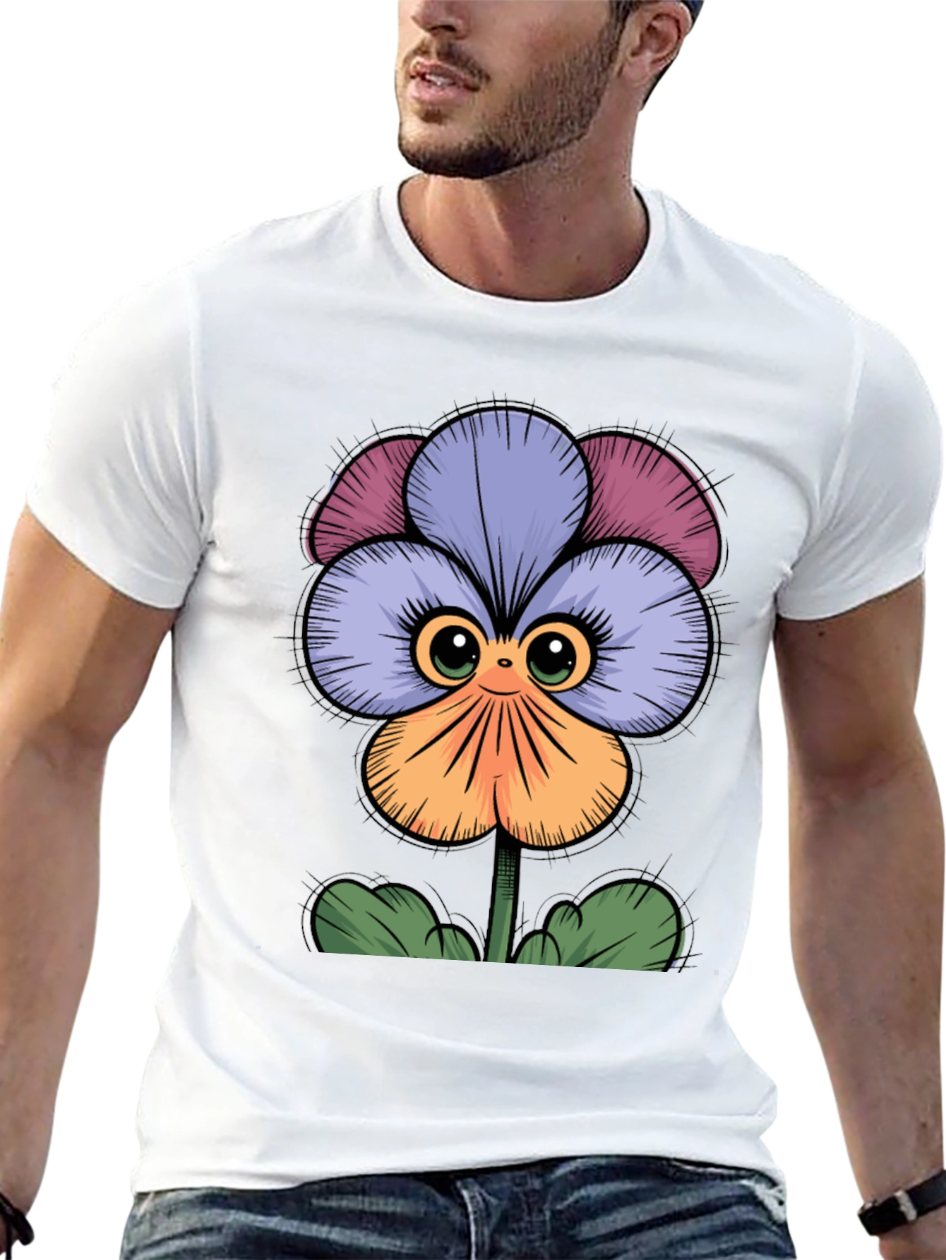 Cute Flower Graphic T-Shirt
