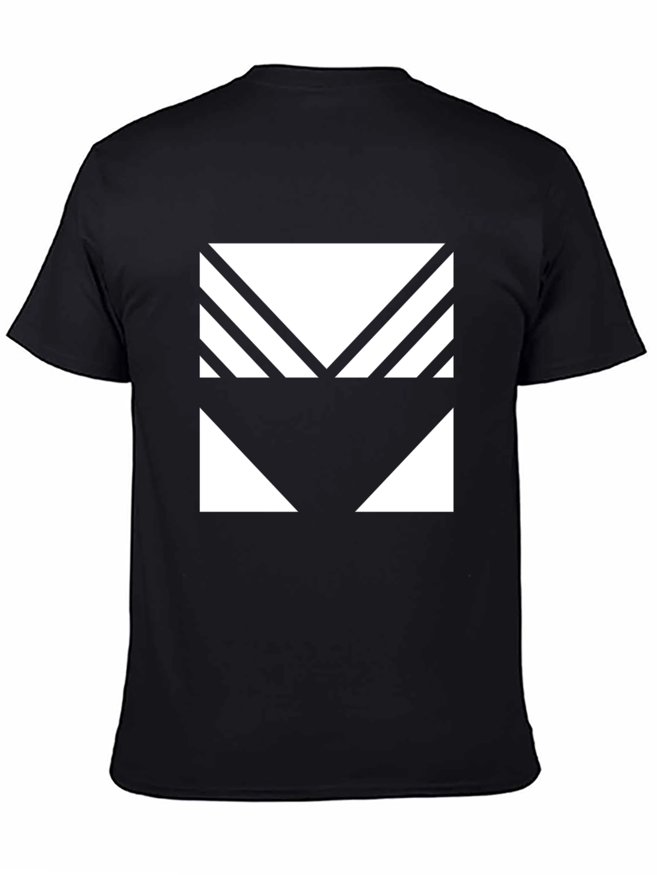 Geometric Graphic Tee - Modern Black T-Shirt
