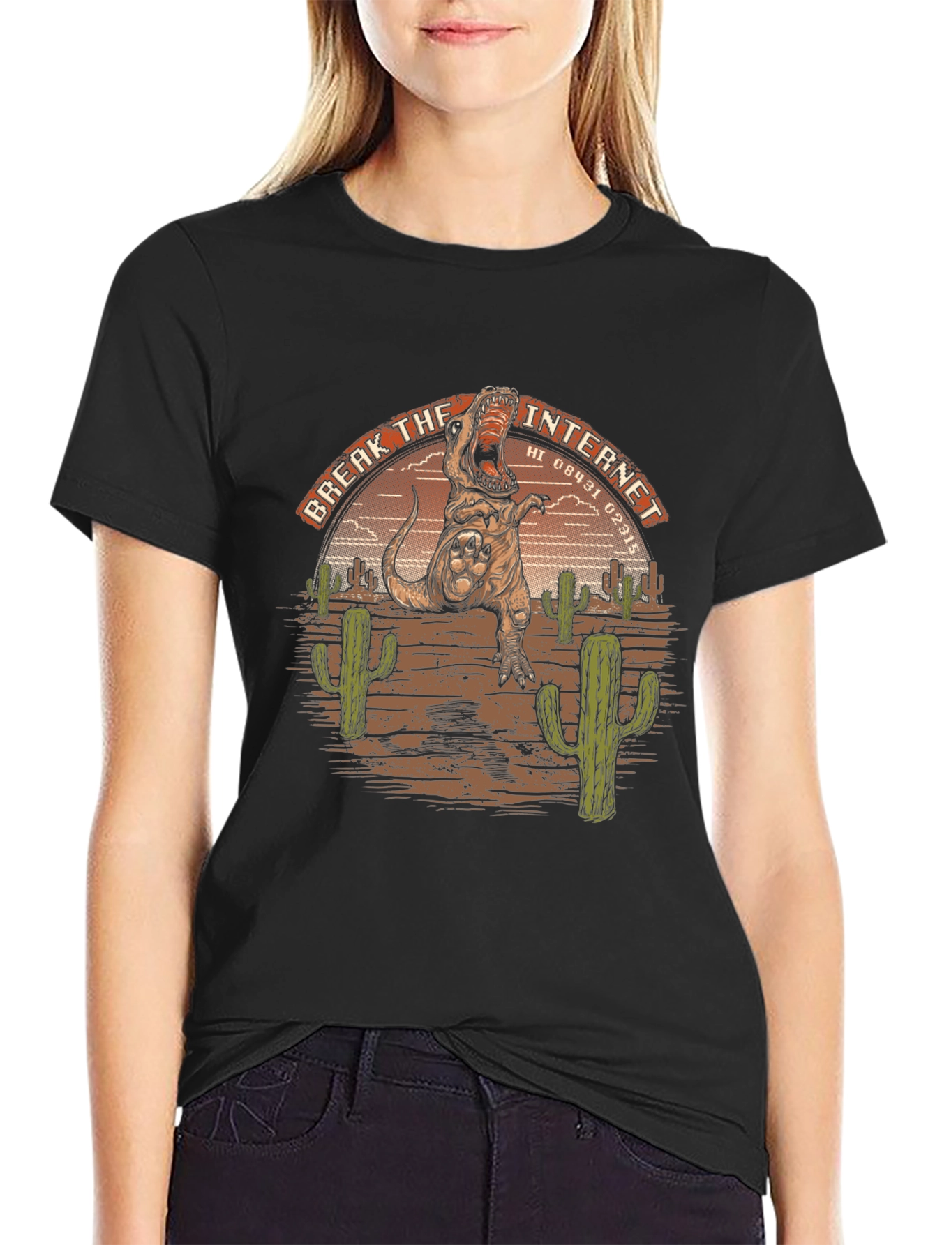 Break the Internet T-Rex Graphic Tee