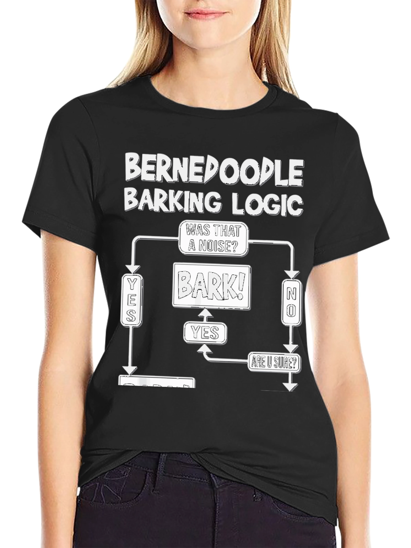 BerneDoodle Barking Logic T-Shirt - Funny Dog Tee