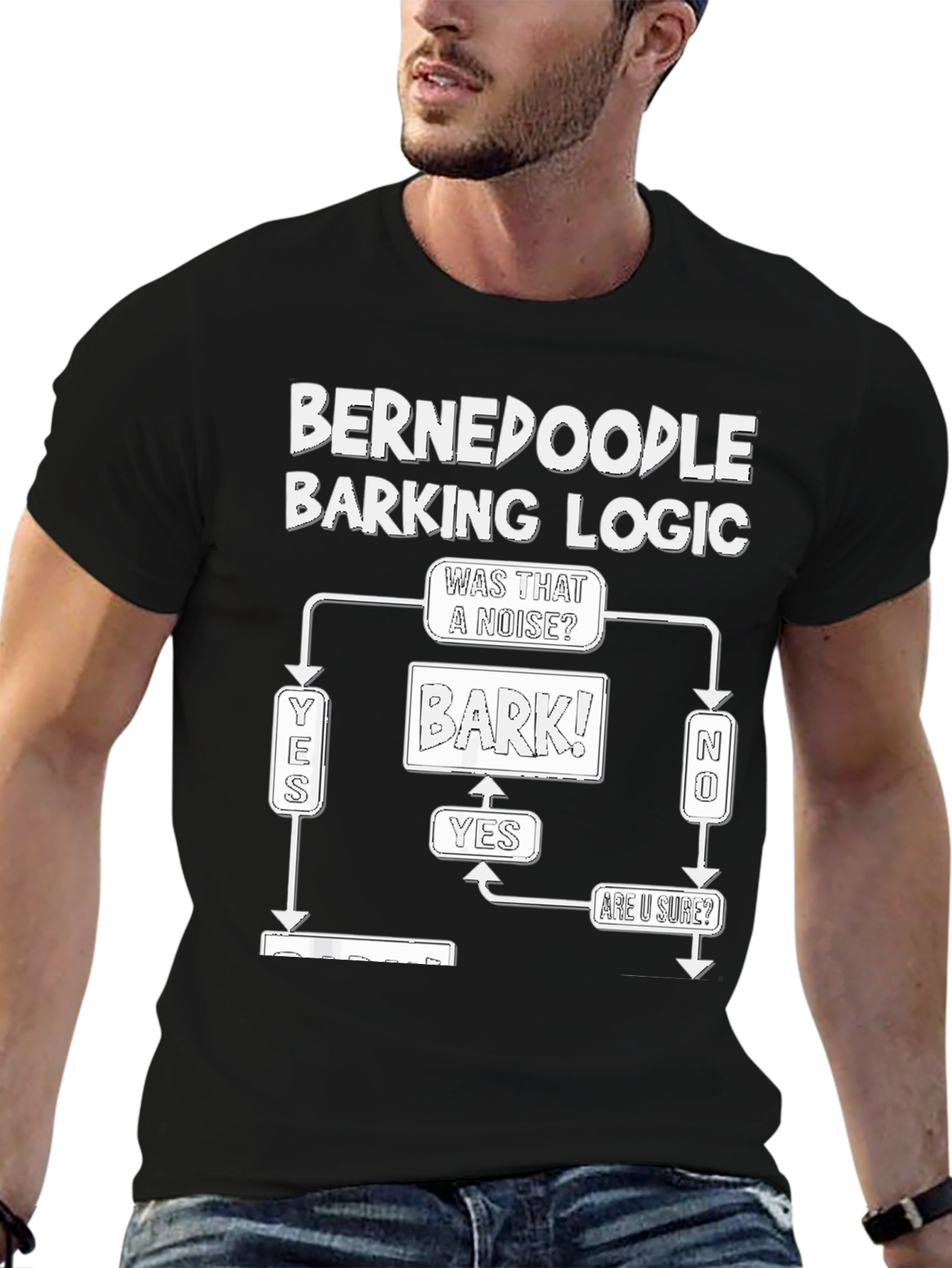 BerneDoodle Barking Logic T-Shirt - Funny Dog Tee