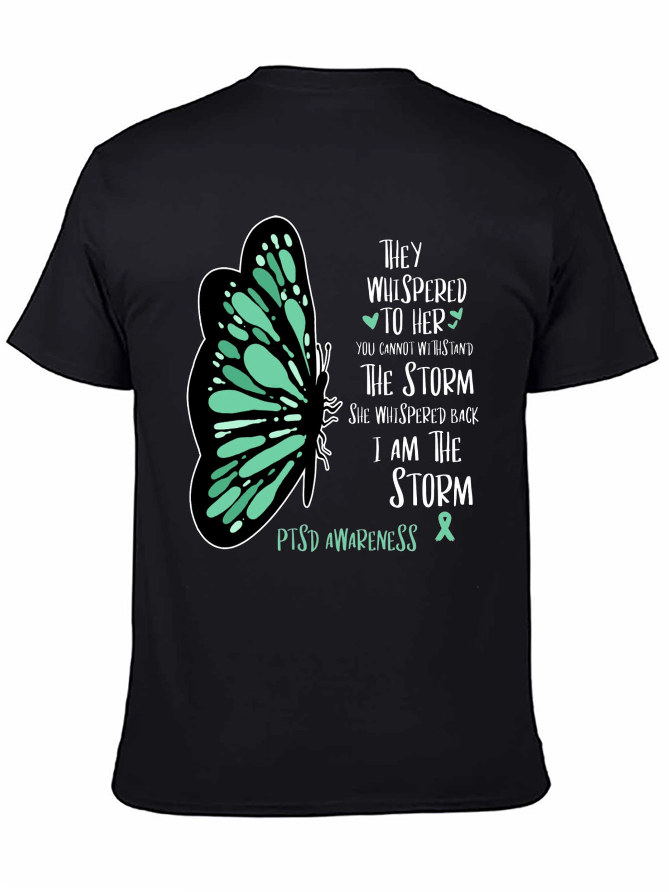 PTSD Awareness T-Shirt Butterfly Design