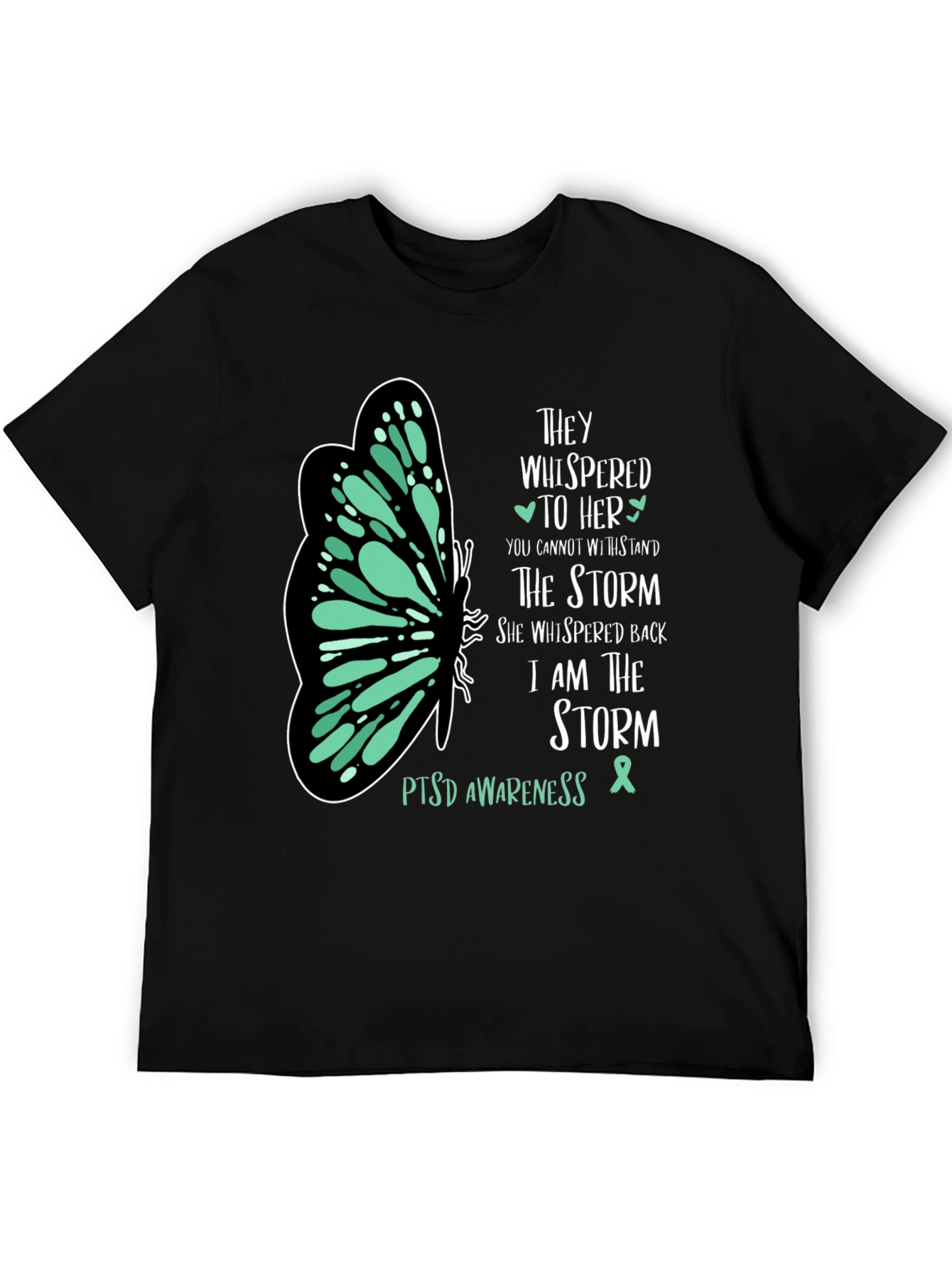 PTSD Awareness T-Shirt Butterfly Design