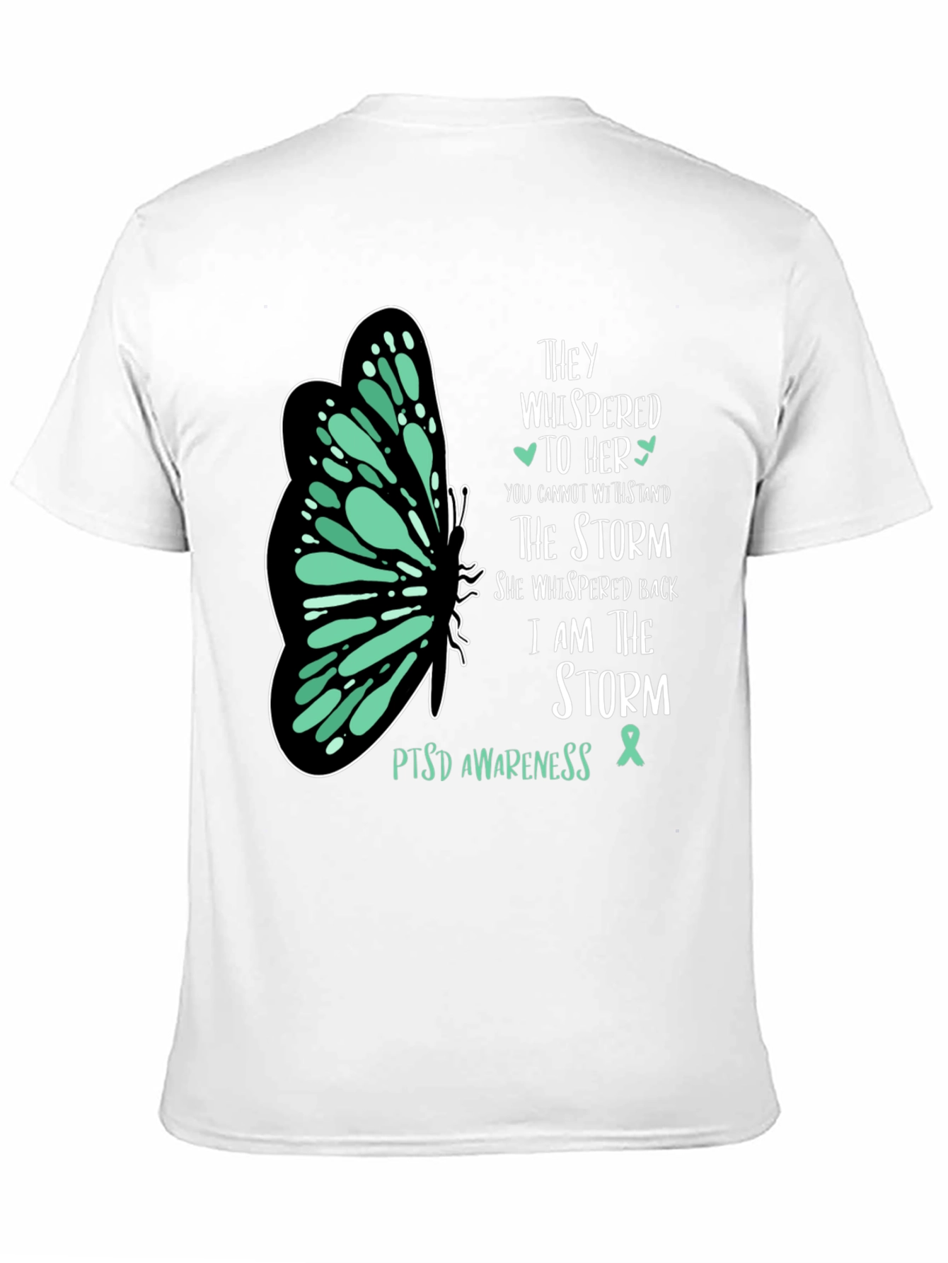 PTSD Awareness T-Shirt Butterfly Design