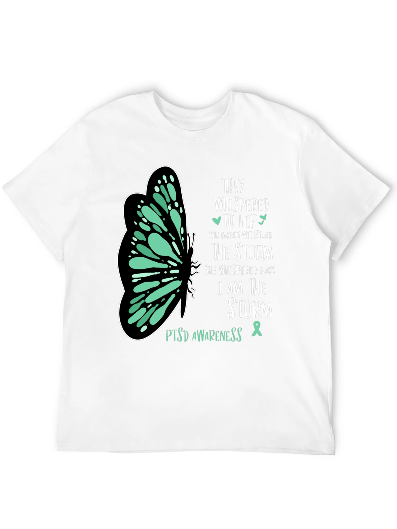 PTSD Awareness T-Shirt Butterfly Design