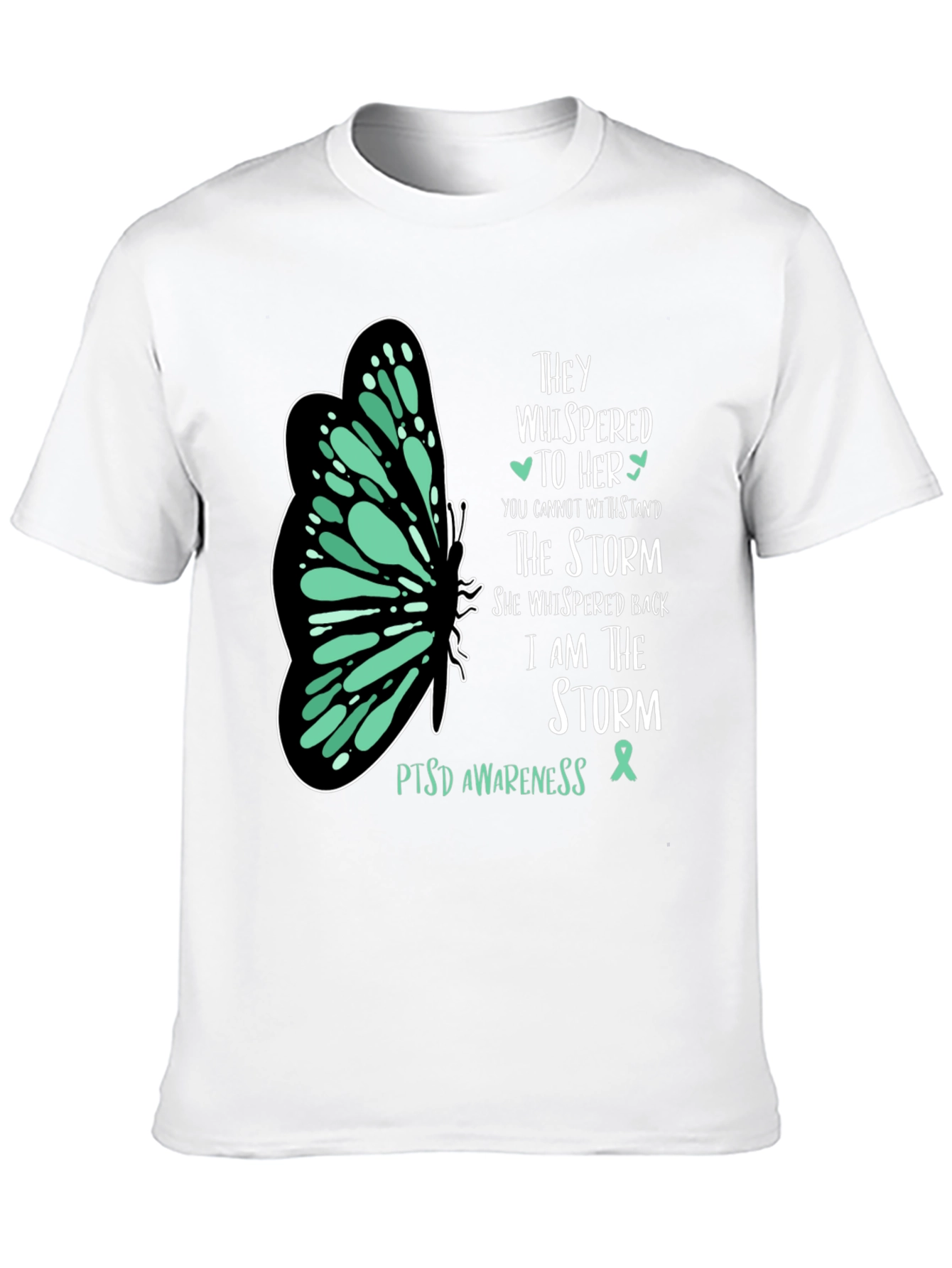 PTSD Awareness T-Shirt Butterfly Design