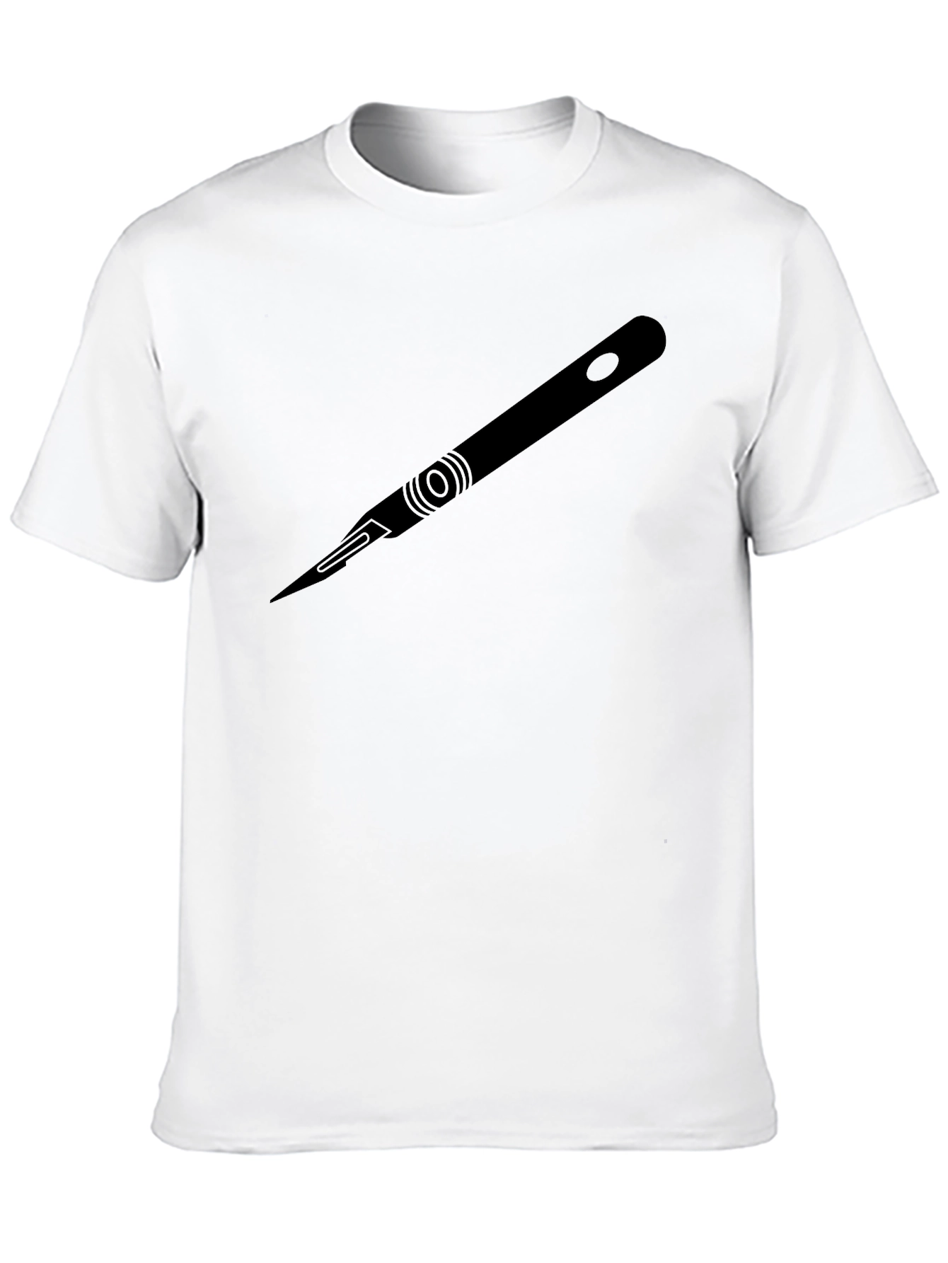 Surgical Scalpel Graphic Tee - Black Cotton Comfort