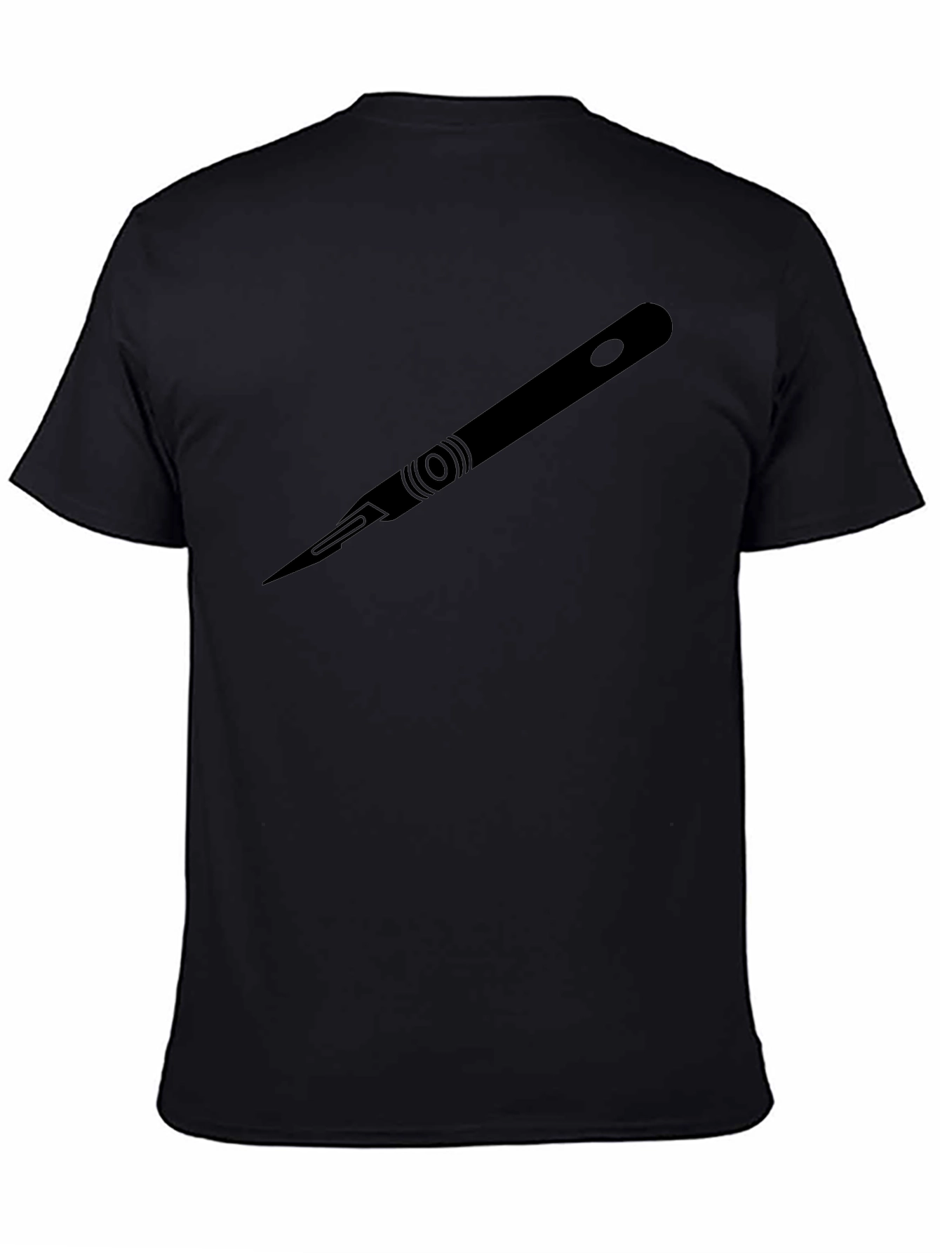 Surgical Scalpel Graphic Tee - Black Cotton Comfort