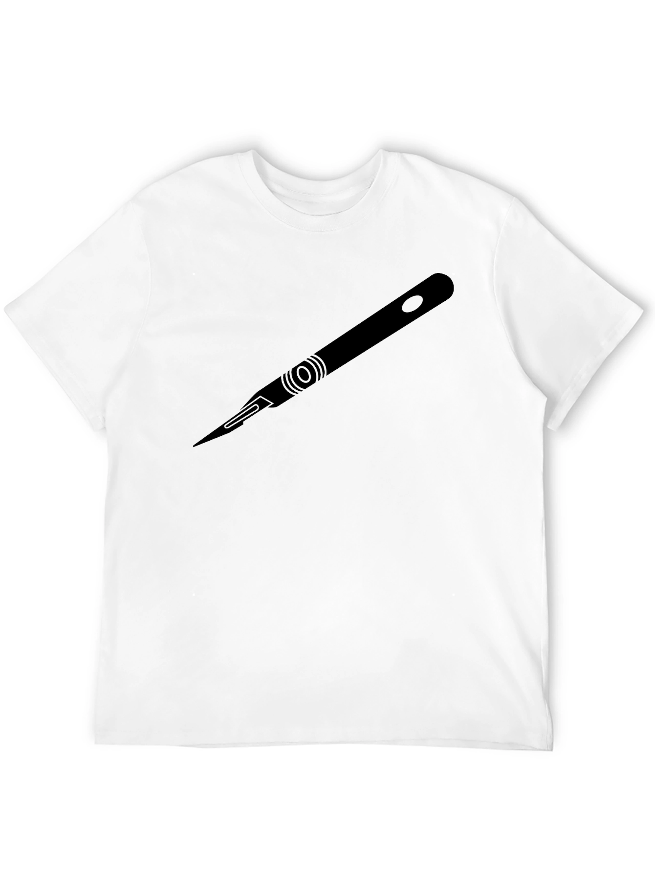 Surgical Scalpel Graphic Tee - Black Cotton Comfort