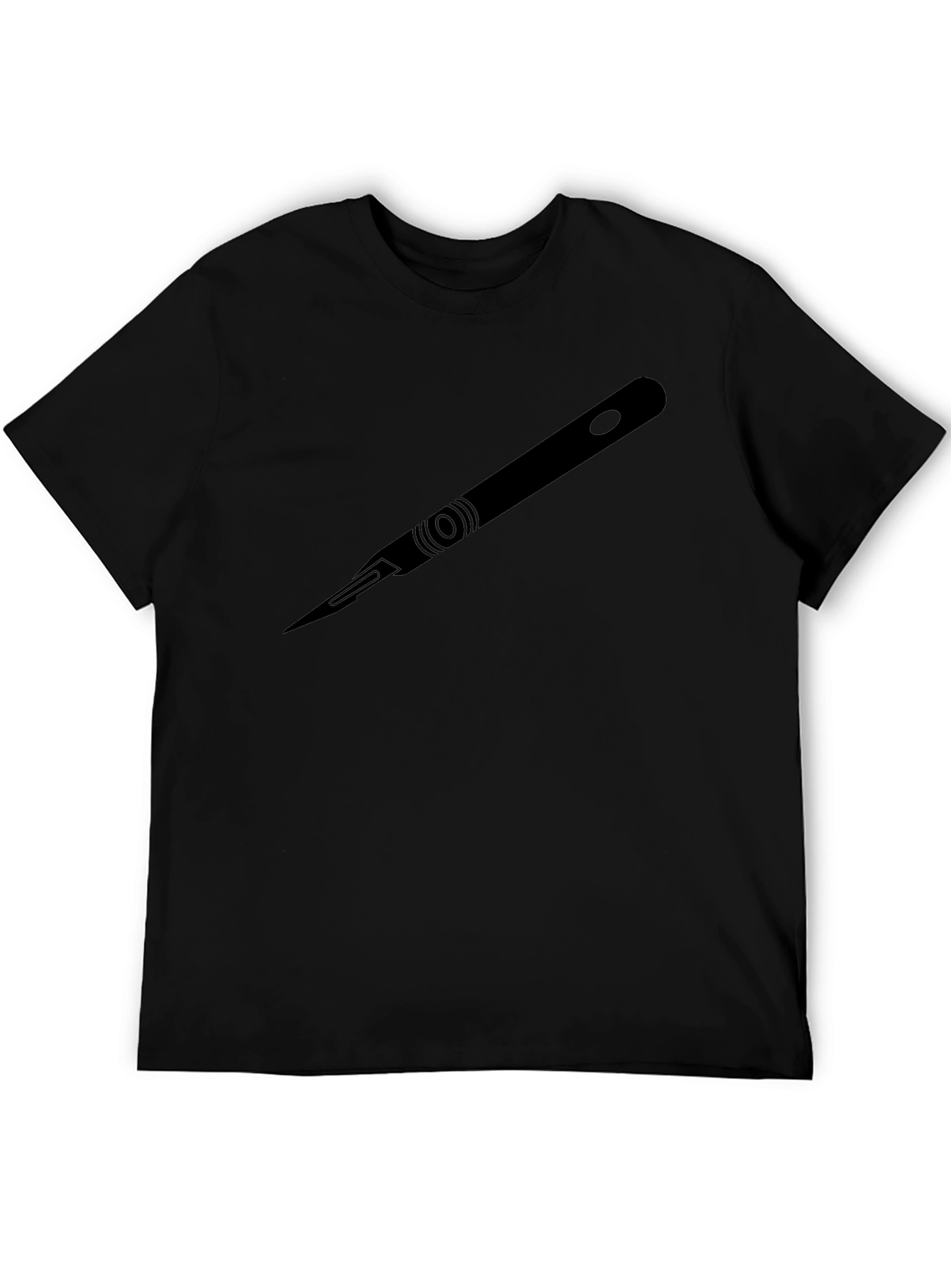 Surgical Scalpel Graphic Tee - Black Cotton Comfort