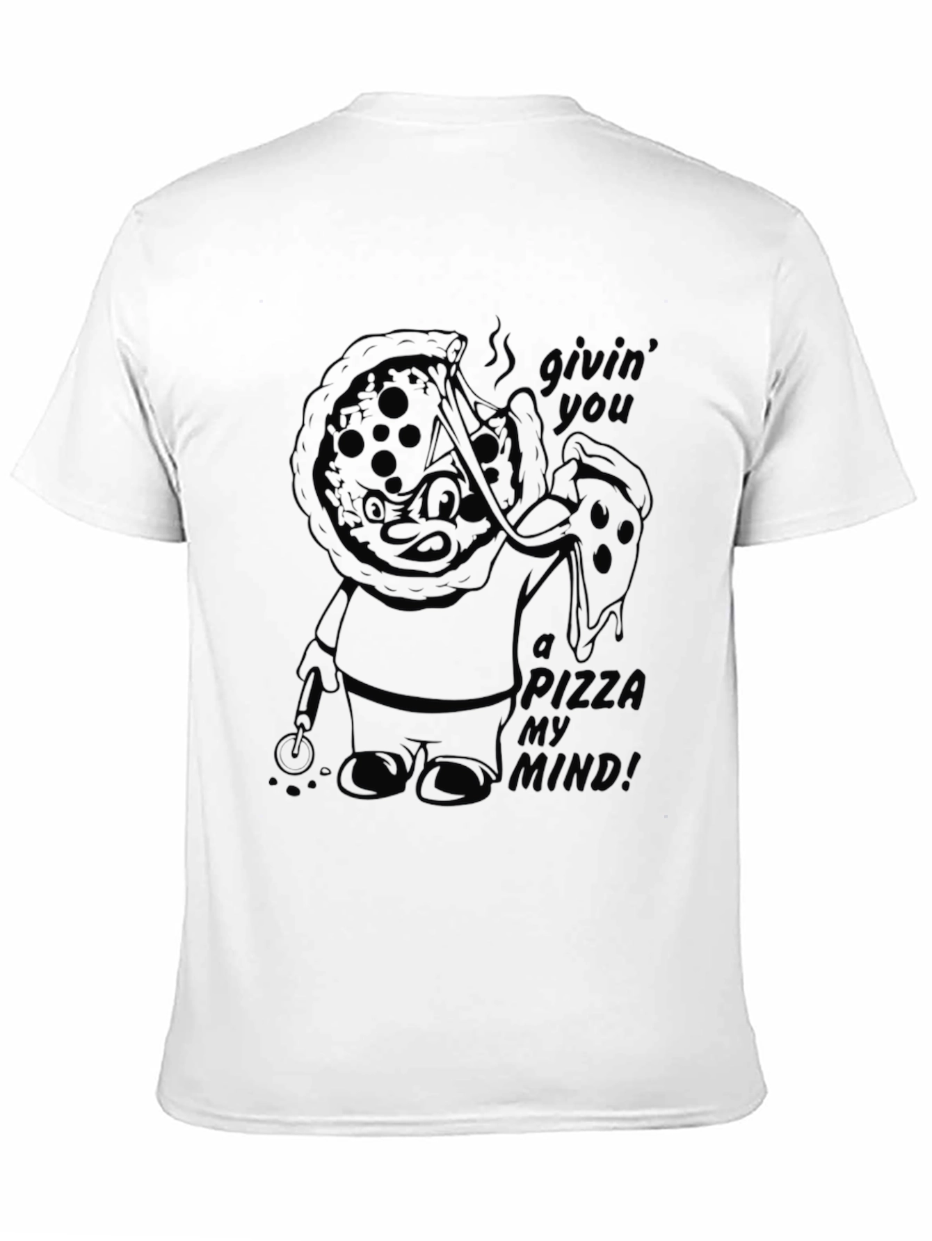 Pizza My Mind Black T-Shirt