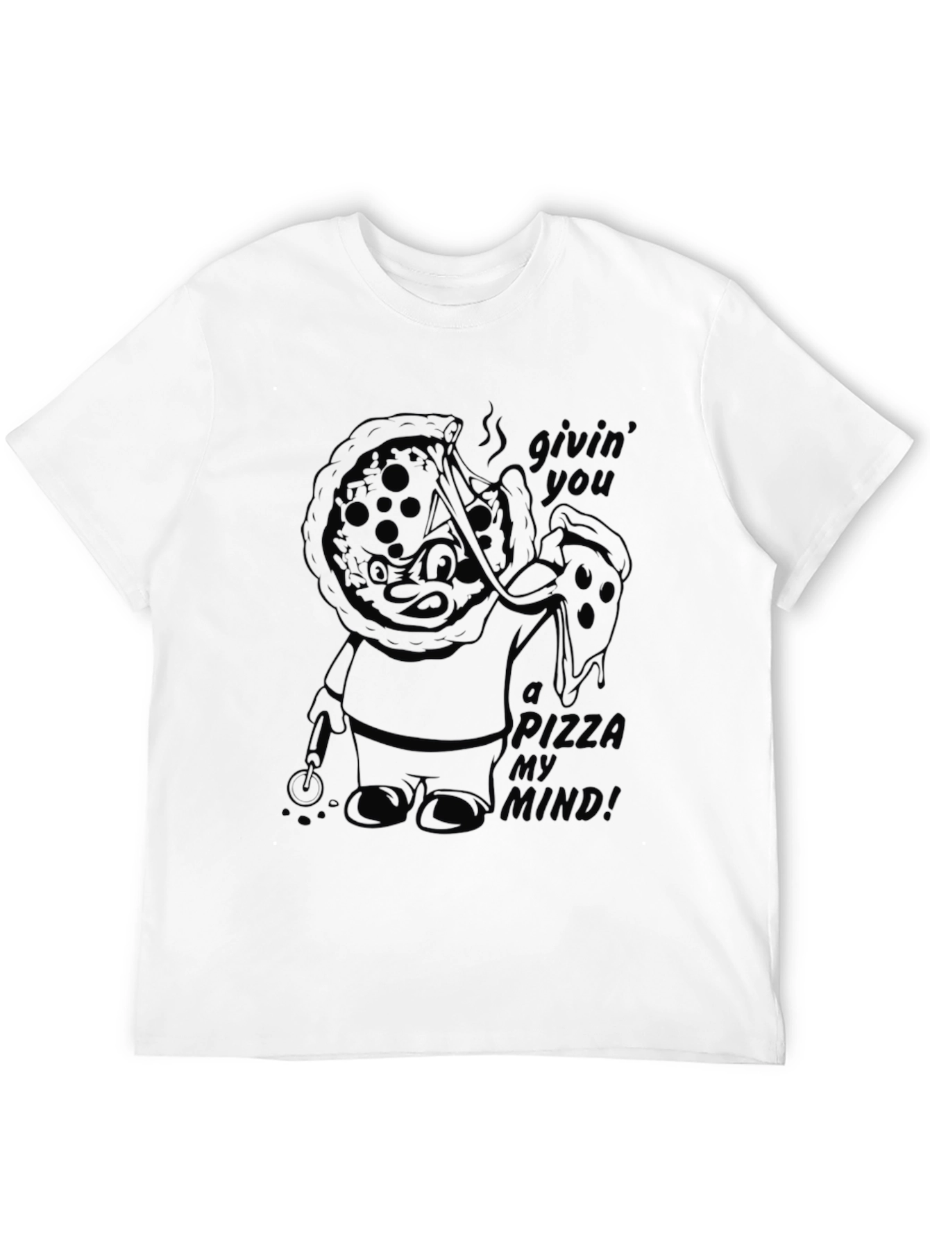 Pizza My Mind Black T-Shirt