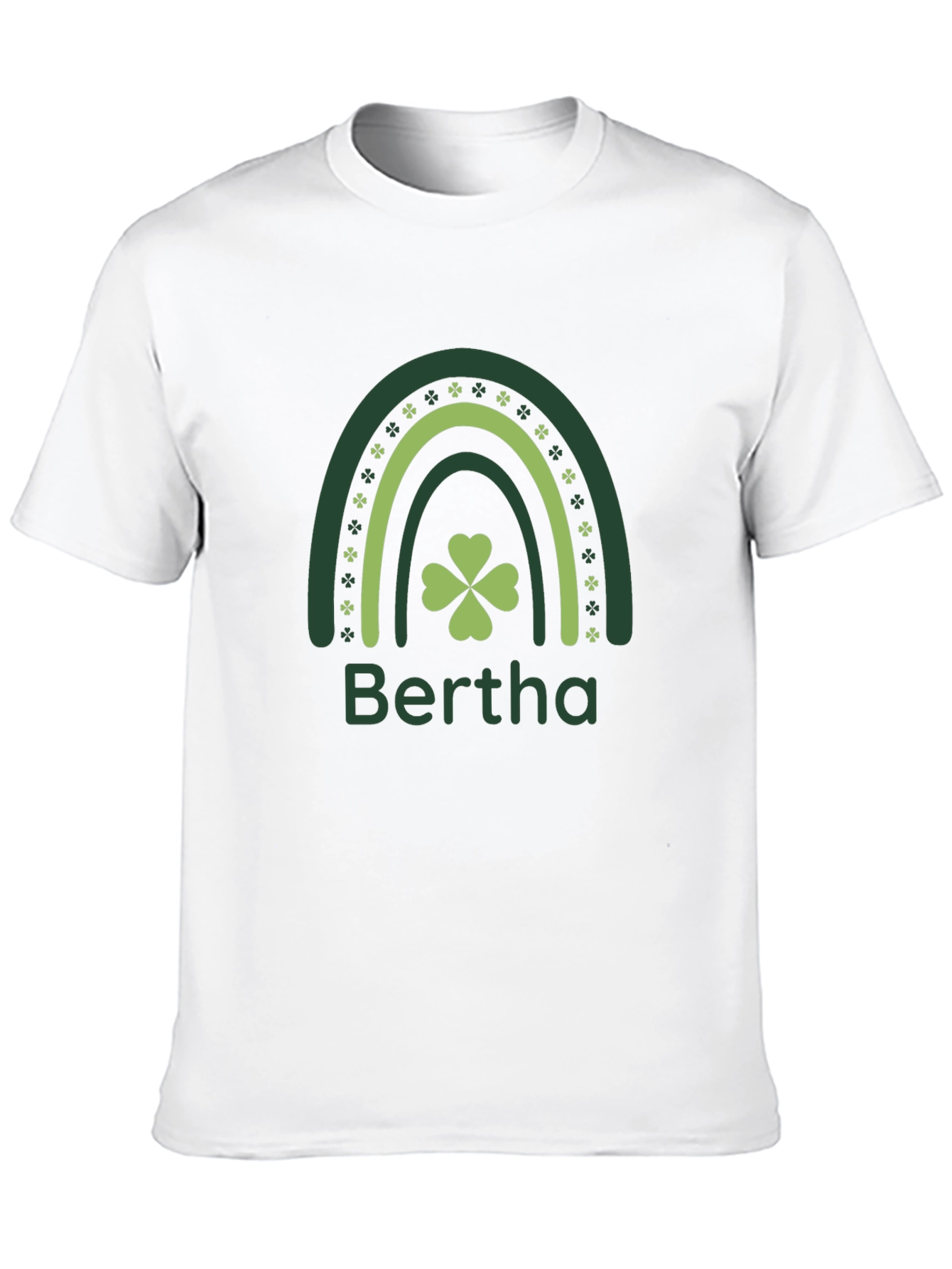 Bertha St. Patricks Day Shamrock Rainbow T-Shirt