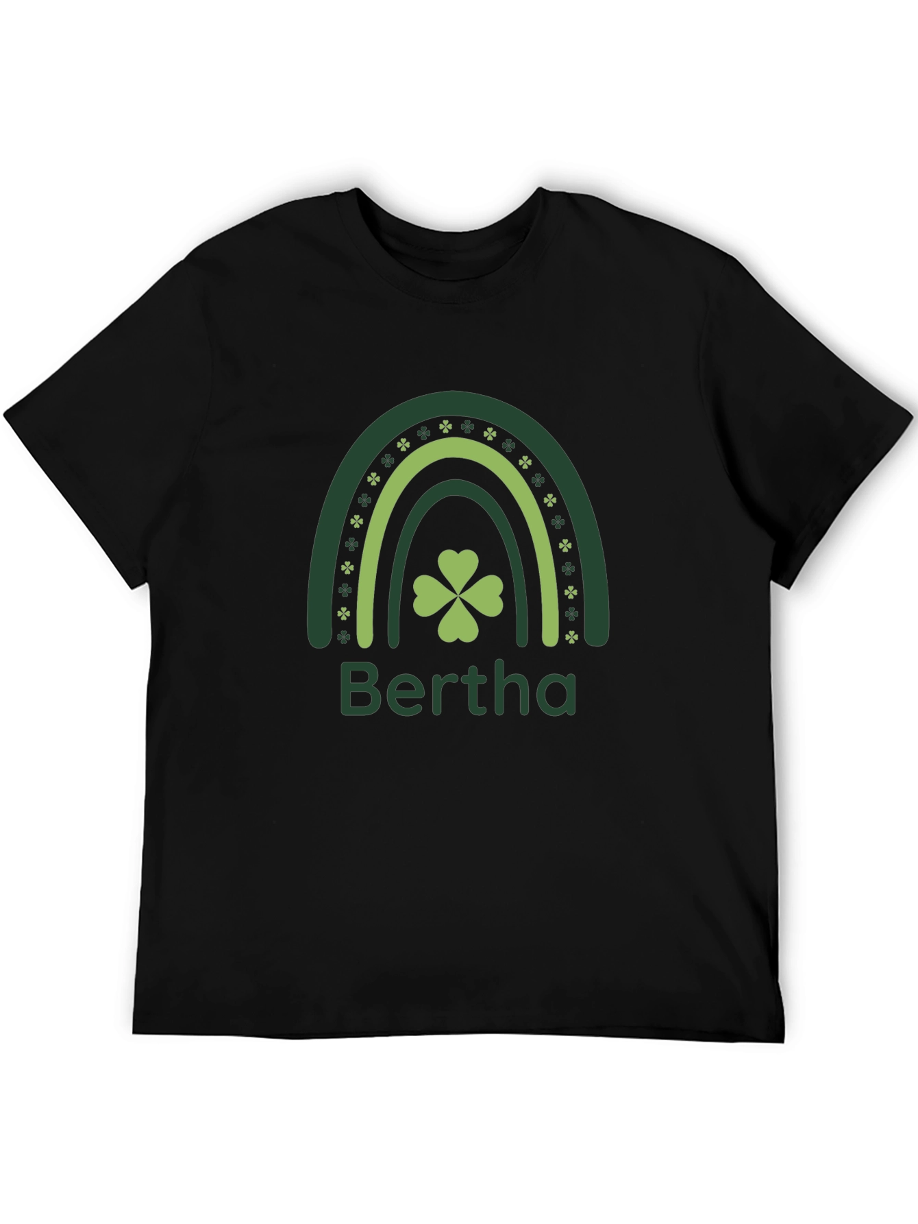Bertha St. Patricks Day Shamrock Rainbow T-Shirt