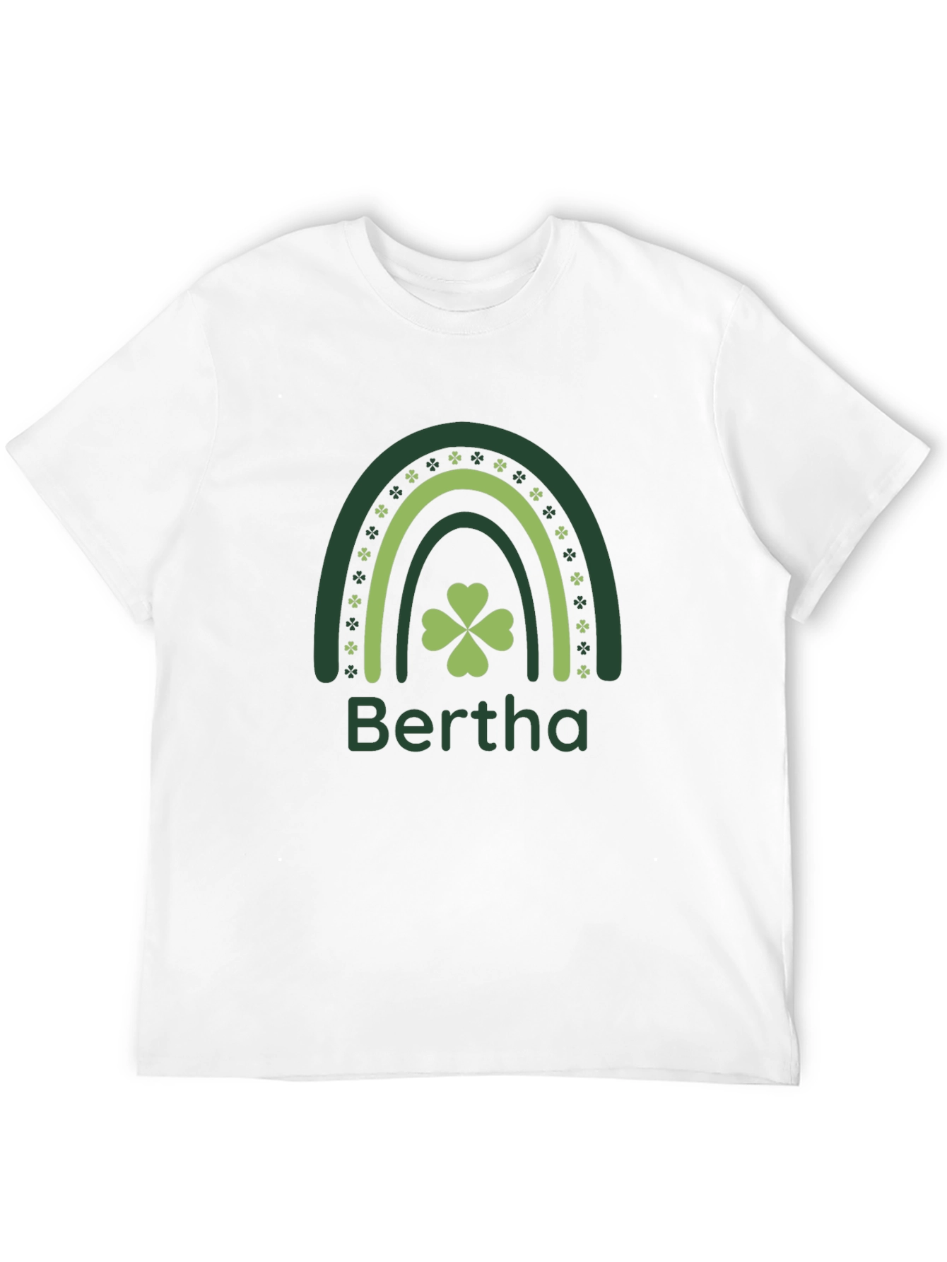 Bertha St. Patricks Day Shamrock Rainbow T-Shirt