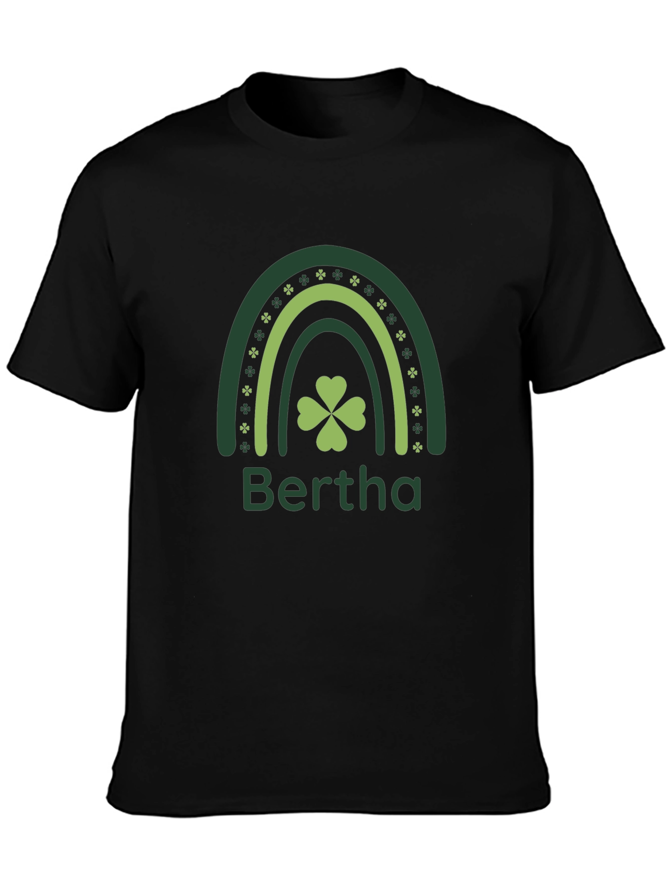 Bertha St. Patricks Day Shamrock Rainbow T-Shirt