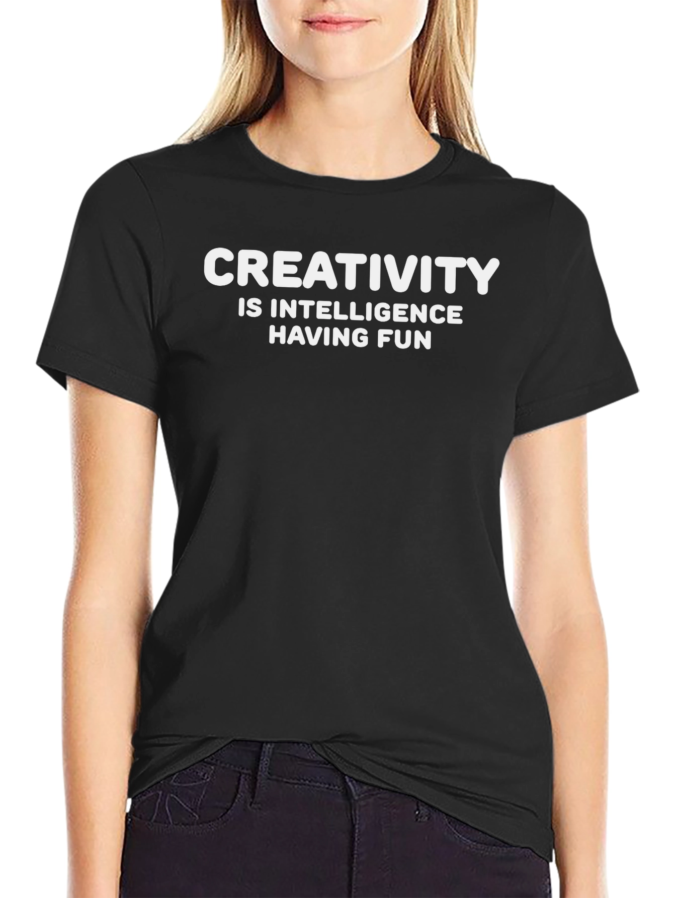 Creativity Intelligence Fun Black Graphic T-Shirt