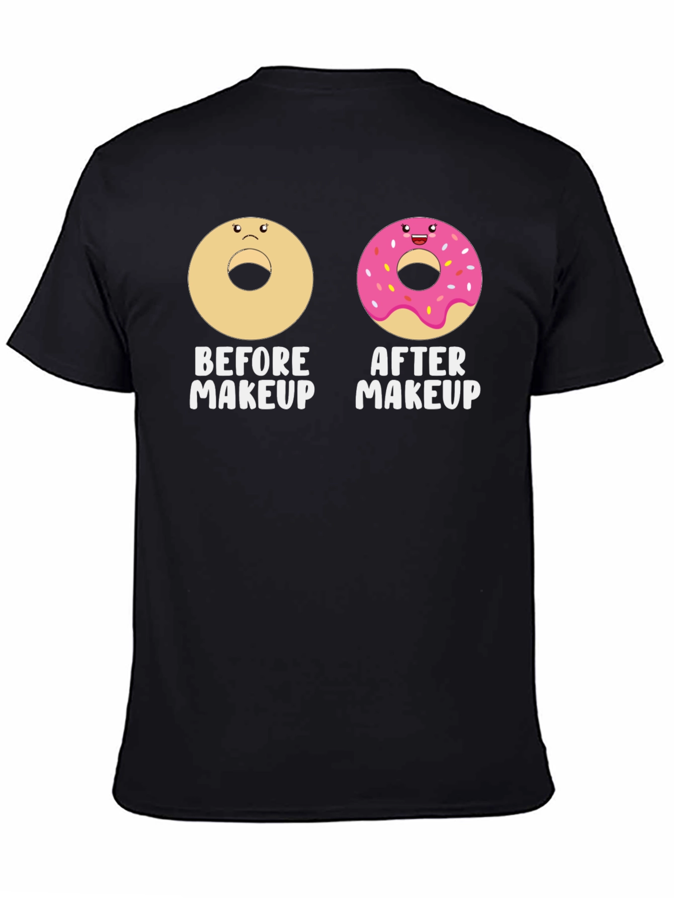 Funny Donut Before & After Makeup T-Shirt