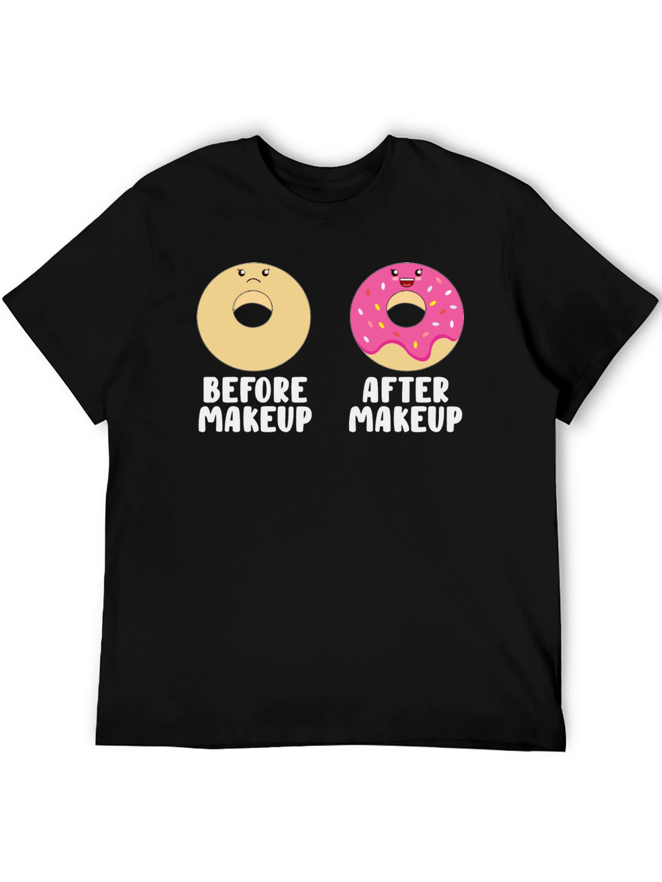 Funny Donut Before & After Makeup T-Shirt