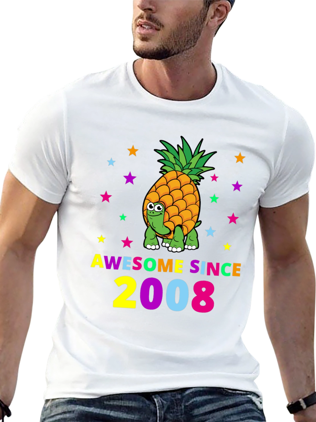 Awesome Since 2008 Turtle-Pineapple Graphic Tee
